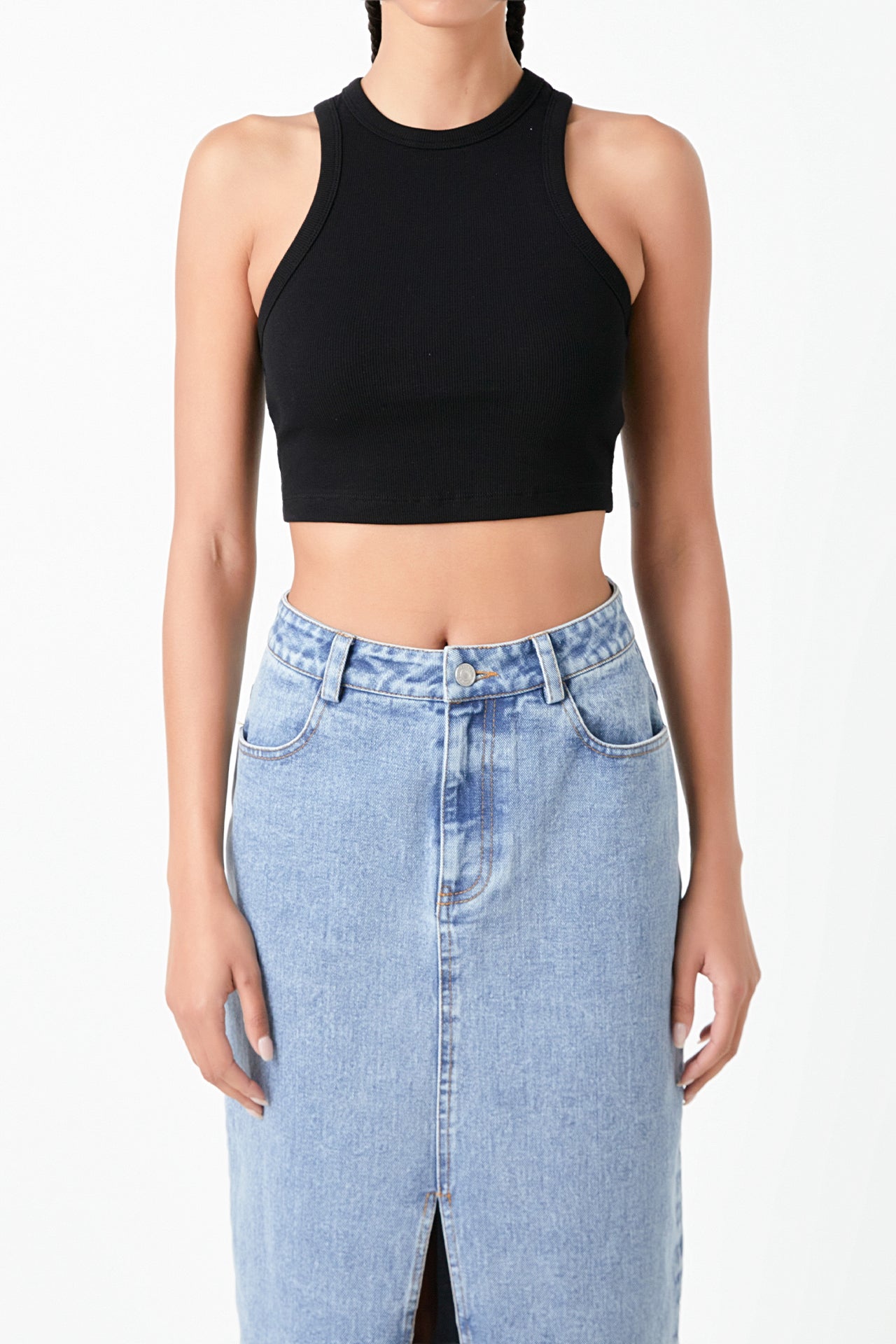 Cropped Racerback Tank
