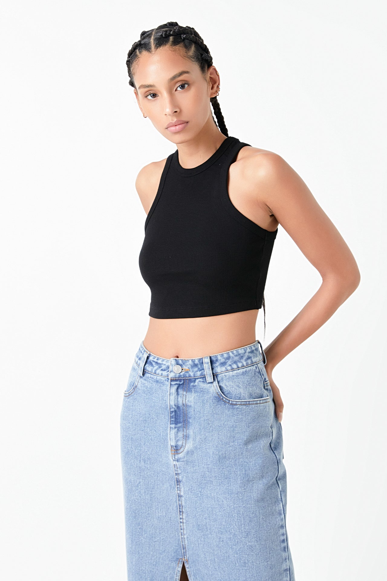 Cropped Racerback Tank