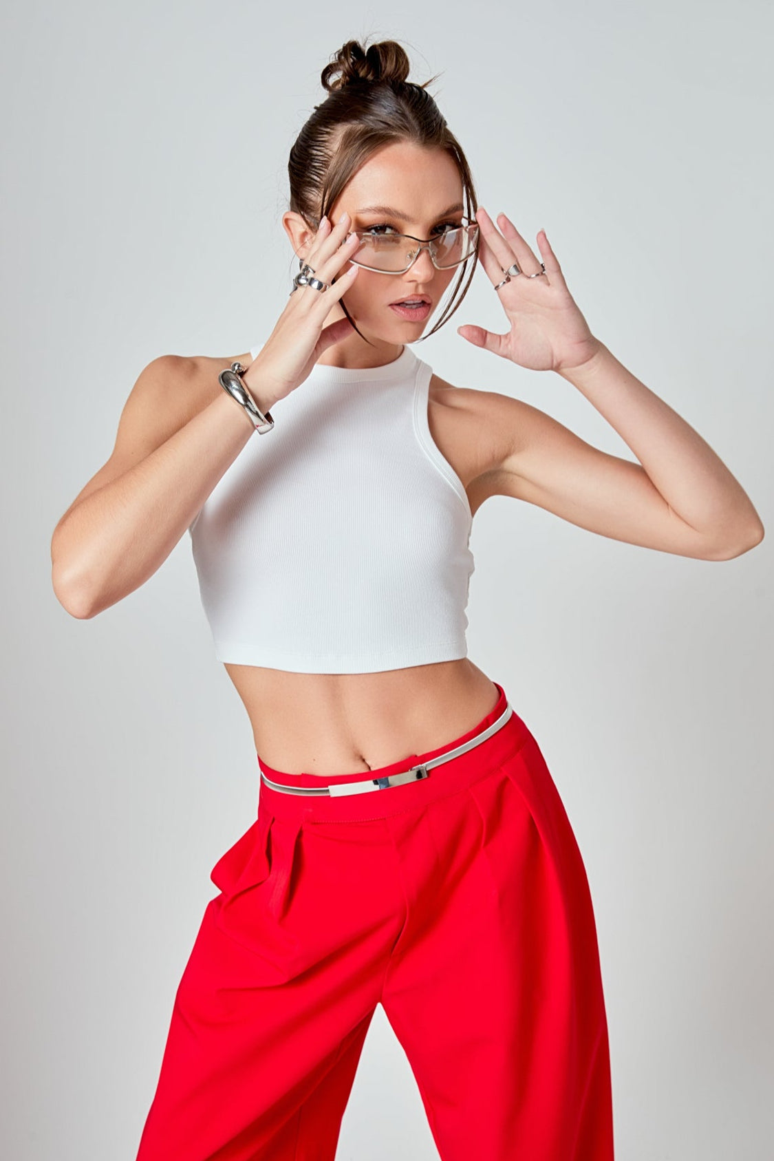 Cropped Racerback Tank