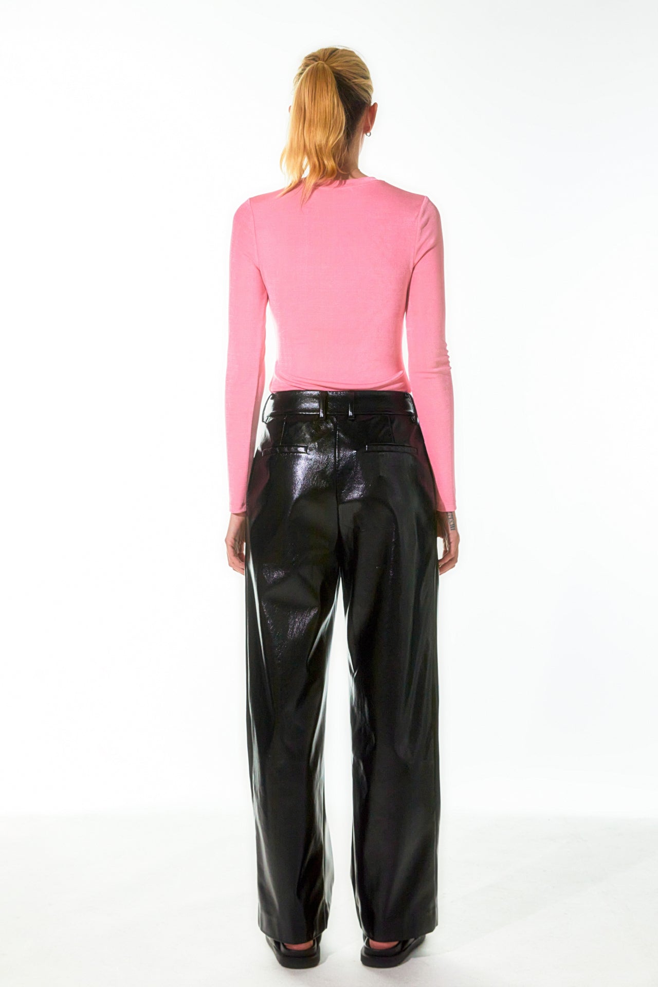 소프트 니트 쉬머 바디수트