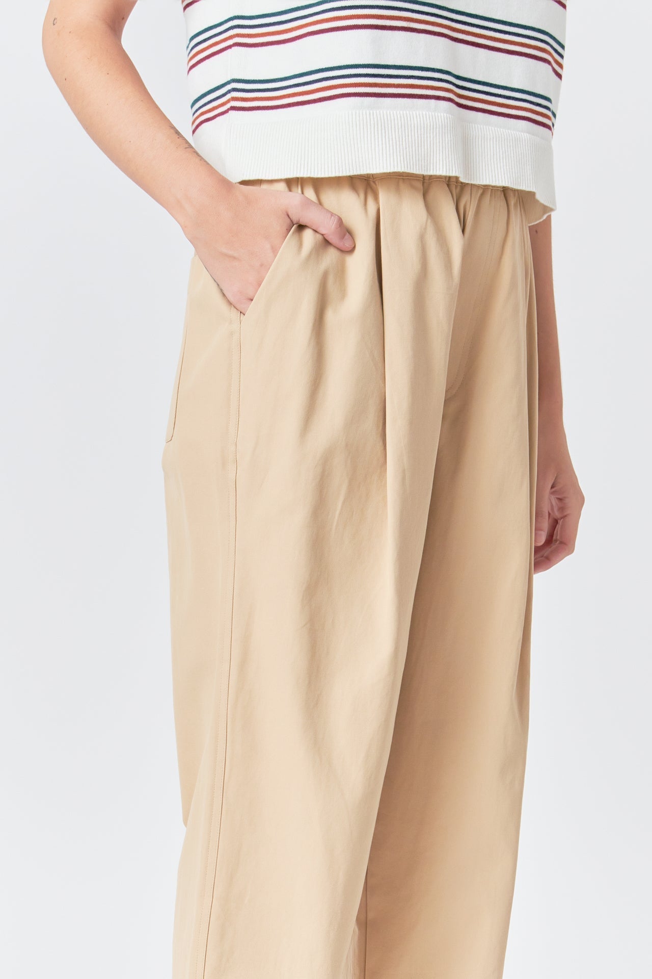 Wide Fit Cropped Pants