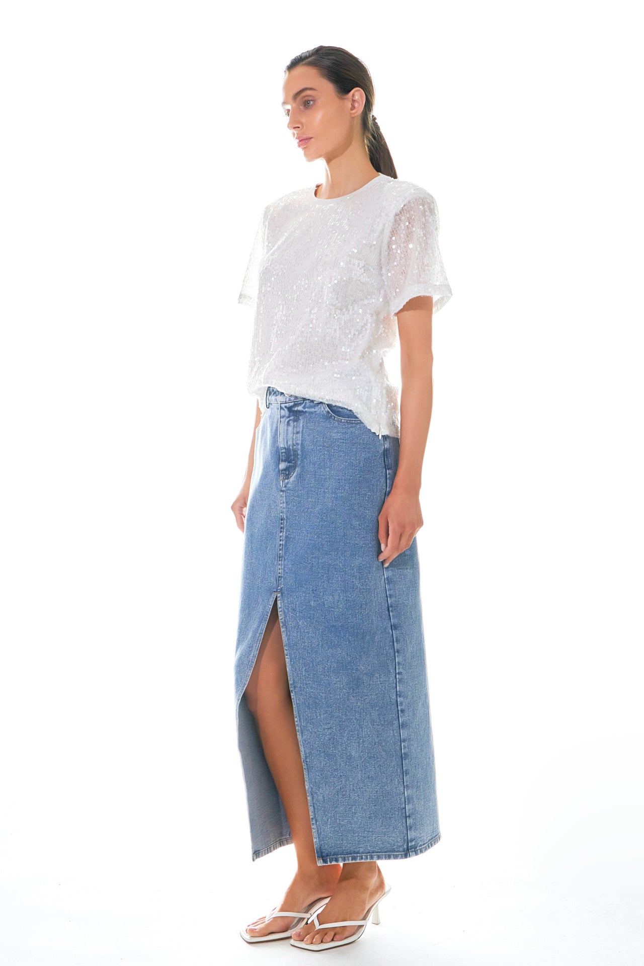 Sequin Open Back Top