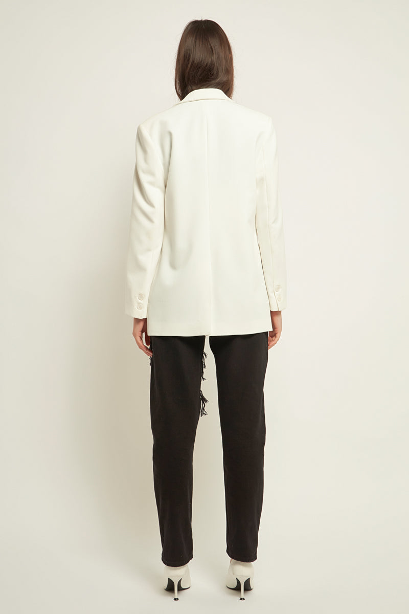 High-Waisted Ripped Straight Leg Jeans