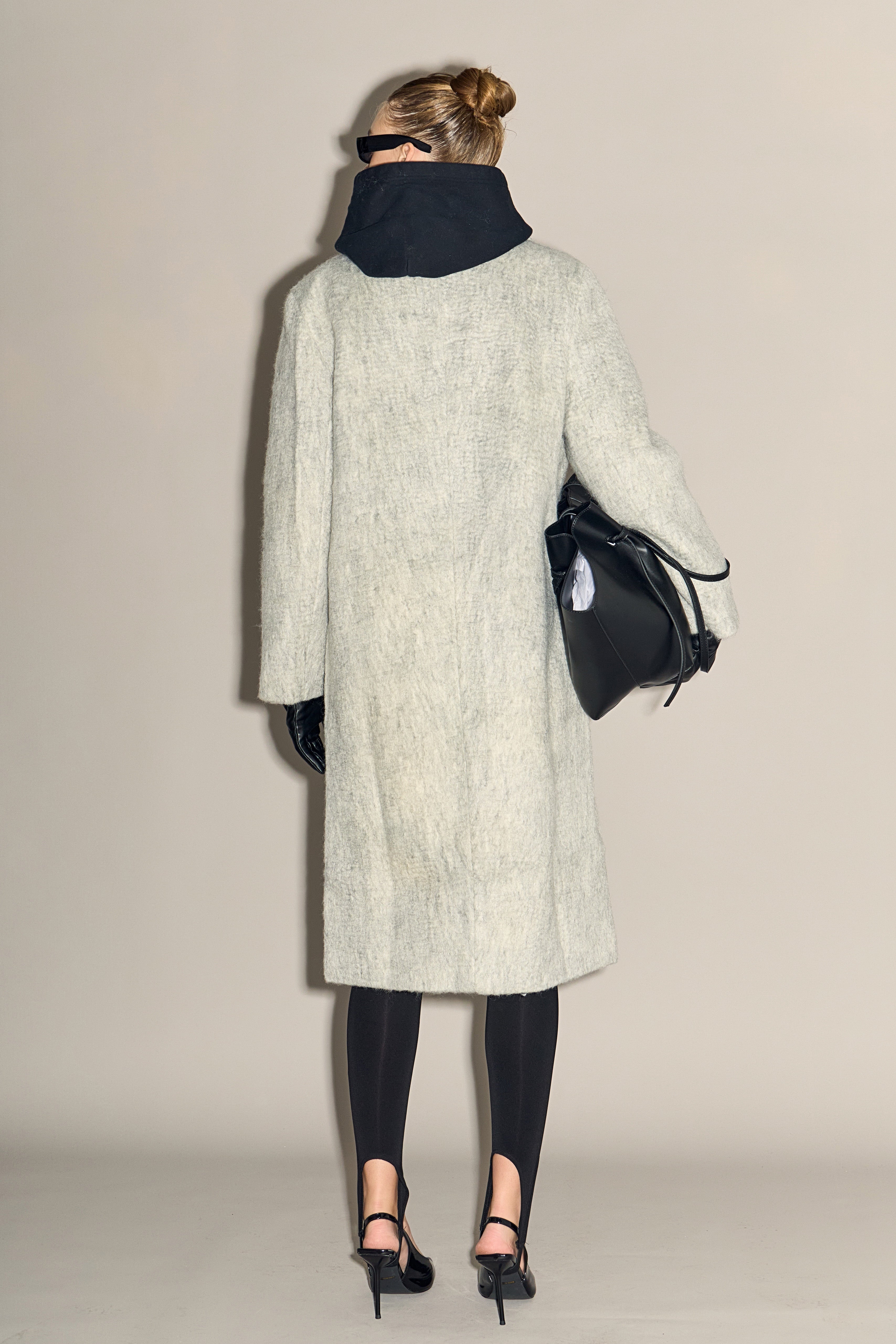 Oversized Single-breasted Long Coat