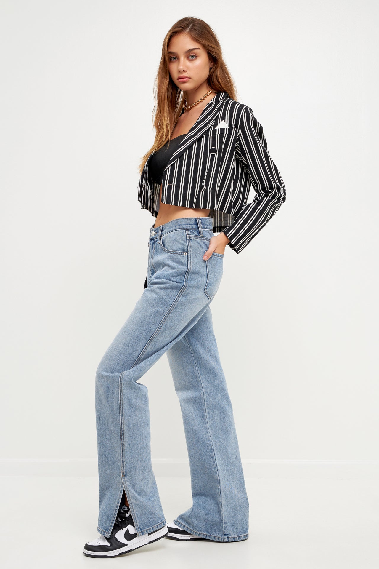 GREY LAB - Striped Jacket w/ Pocket - JACKETS available at Objectrare