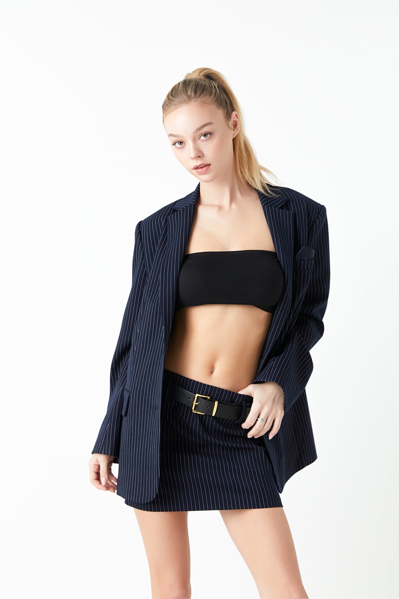 Pin Stripe Oversized Jacket