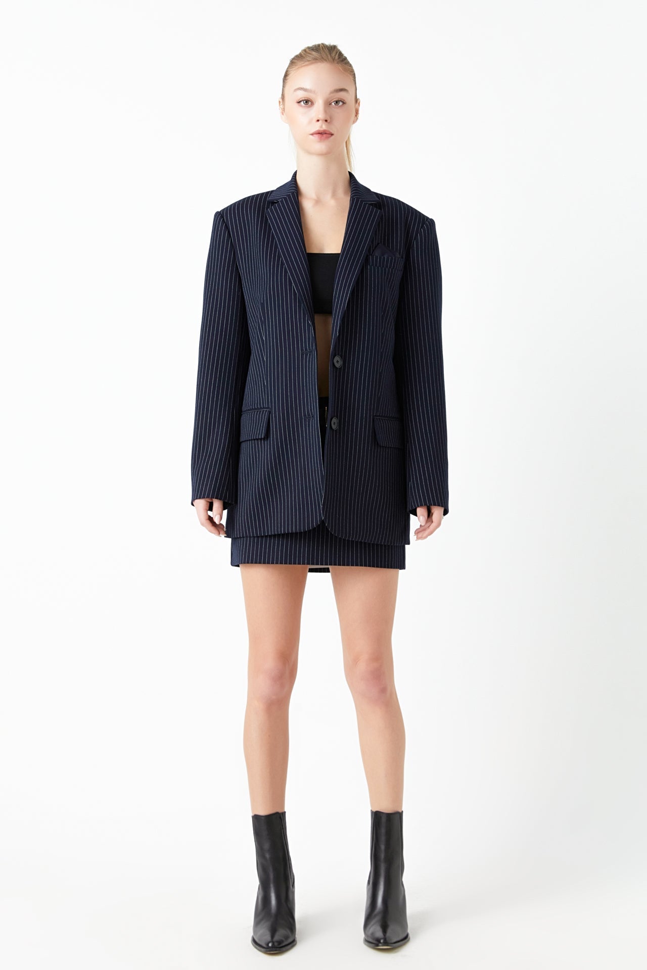 Pin Stripe Oversized Jacket