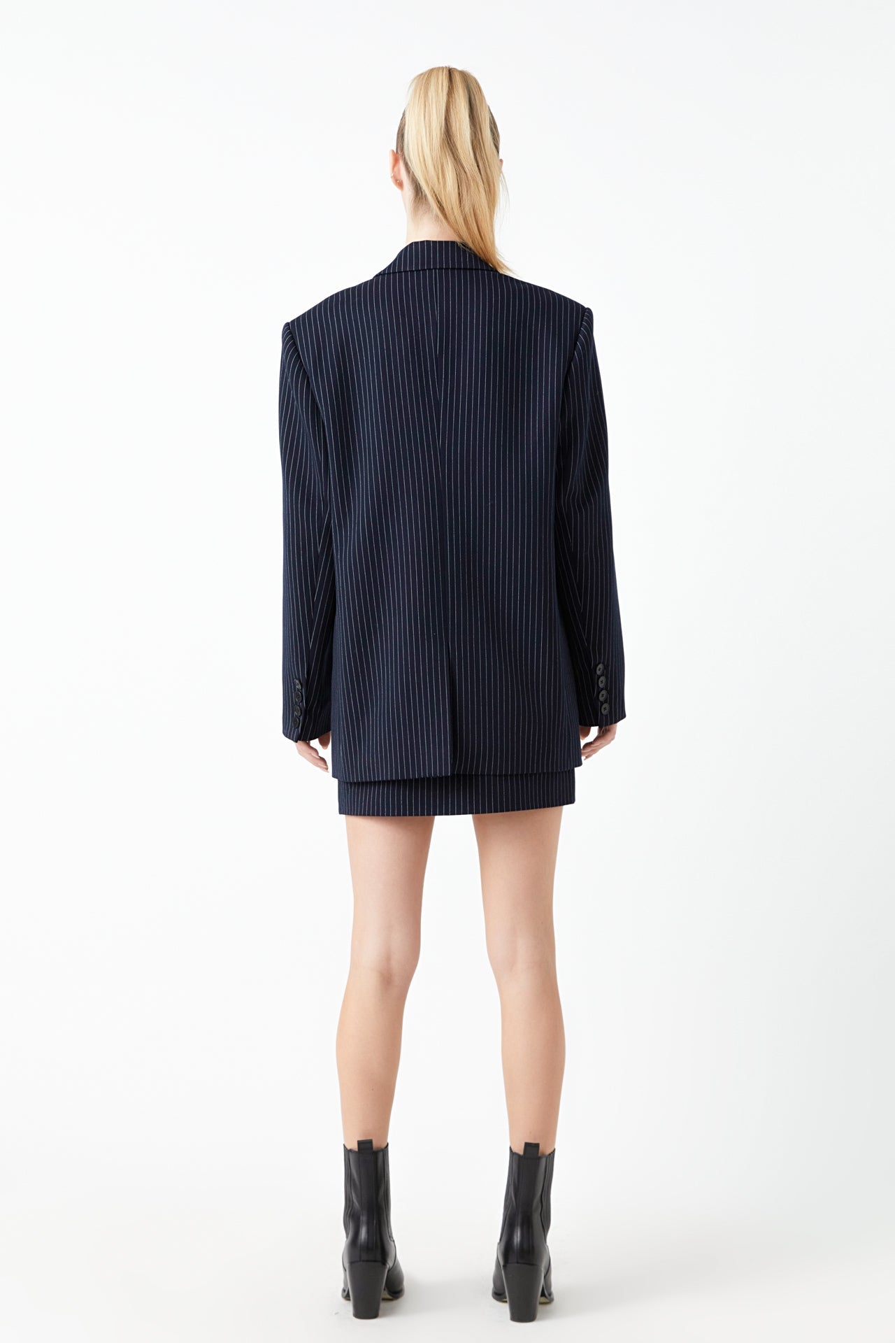 Pin Stripe Oversized Jacket