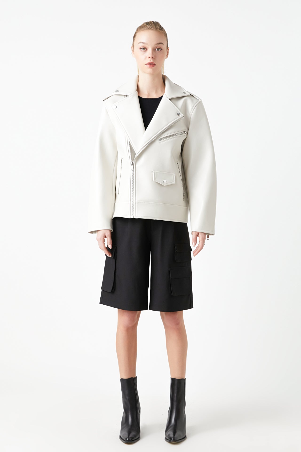 Faux Leather Biker Jacket