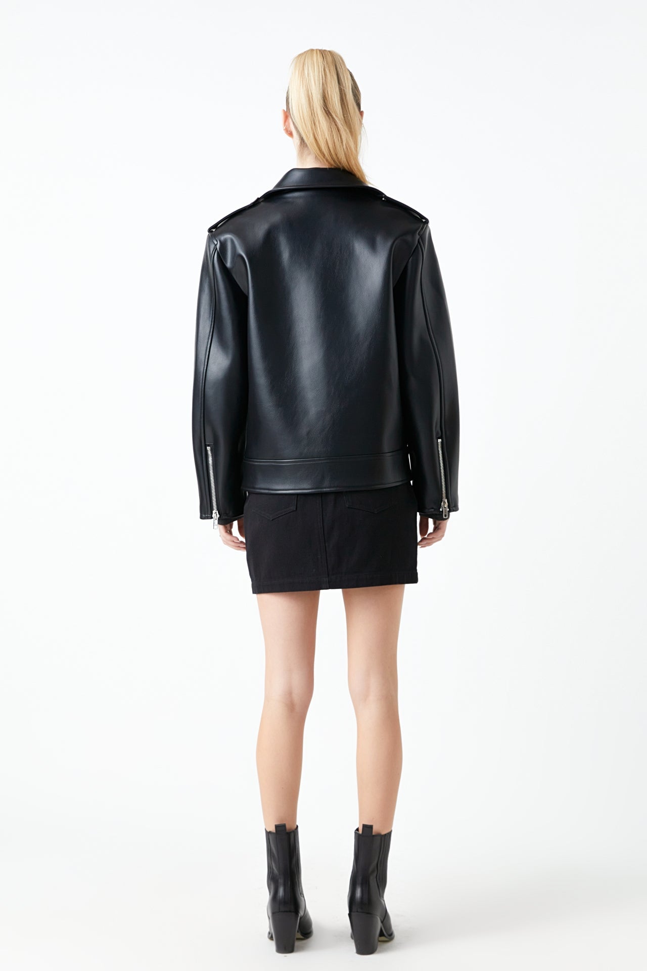 Faux Leather Biker Jacket