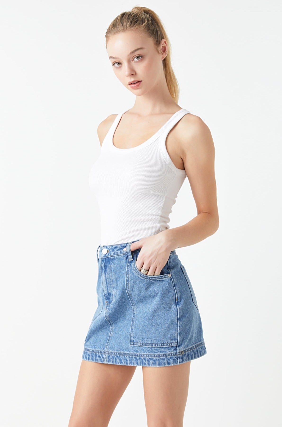 Denim Mini Skirt