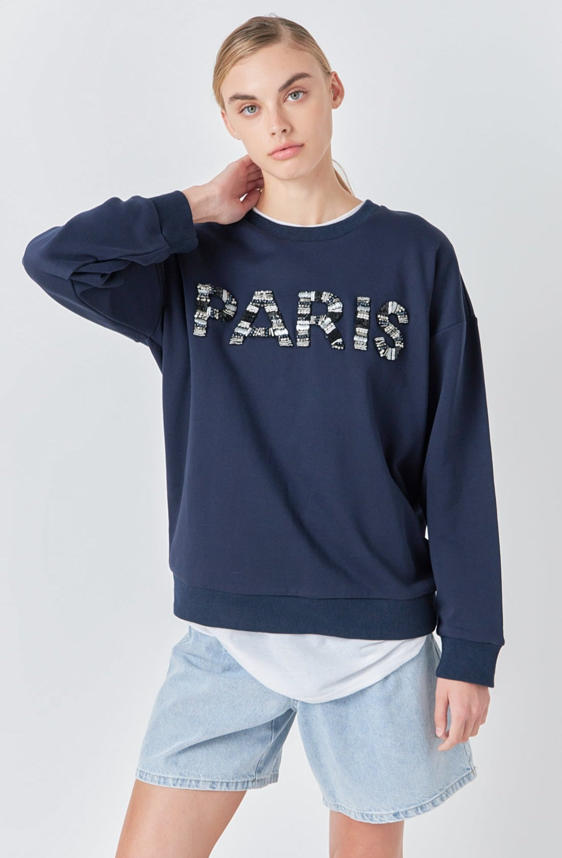 Sequin Letter Sweatshirt