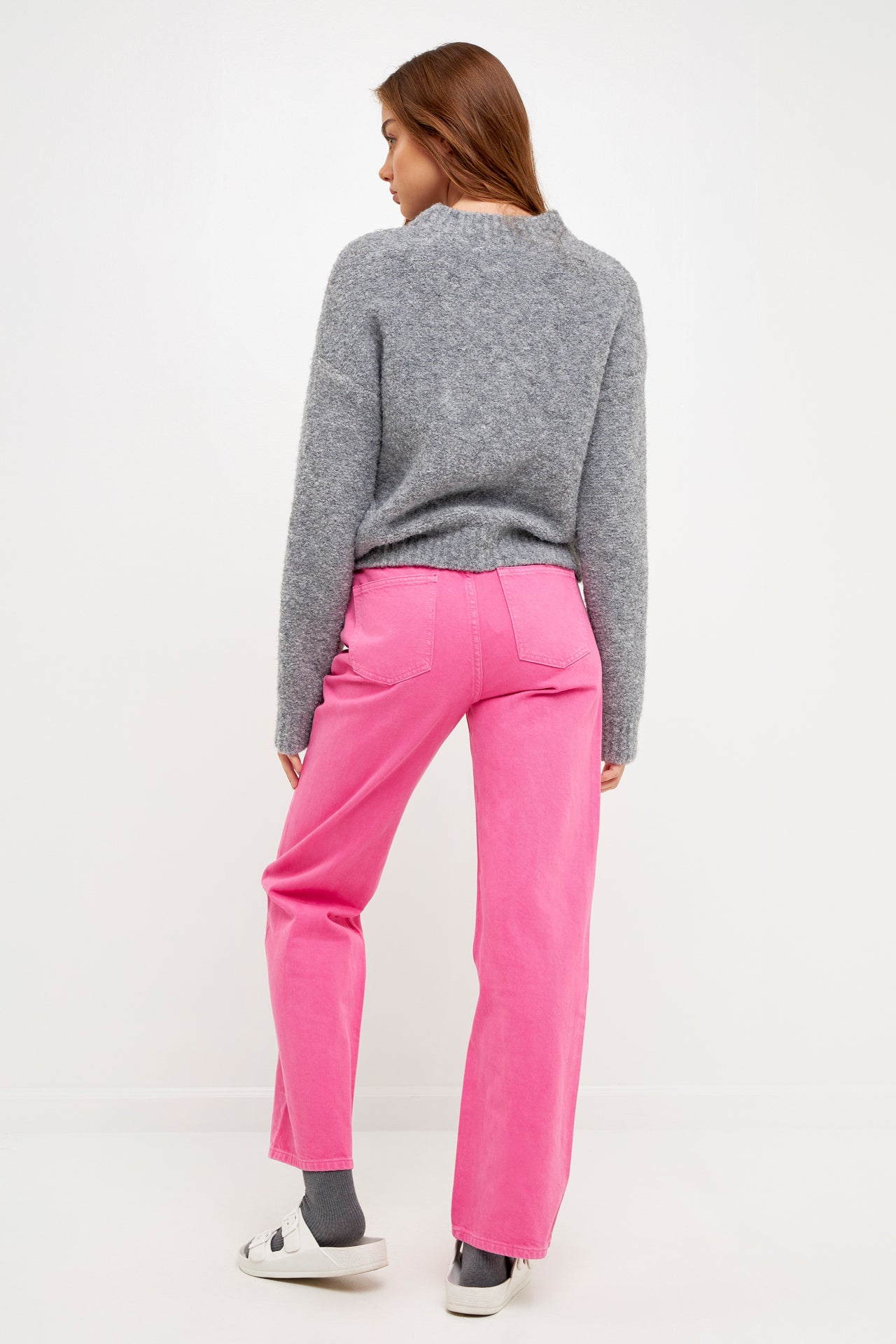 GREY LAB-Color Full Length Wide Leg Jean-JEANS available at Objectrare