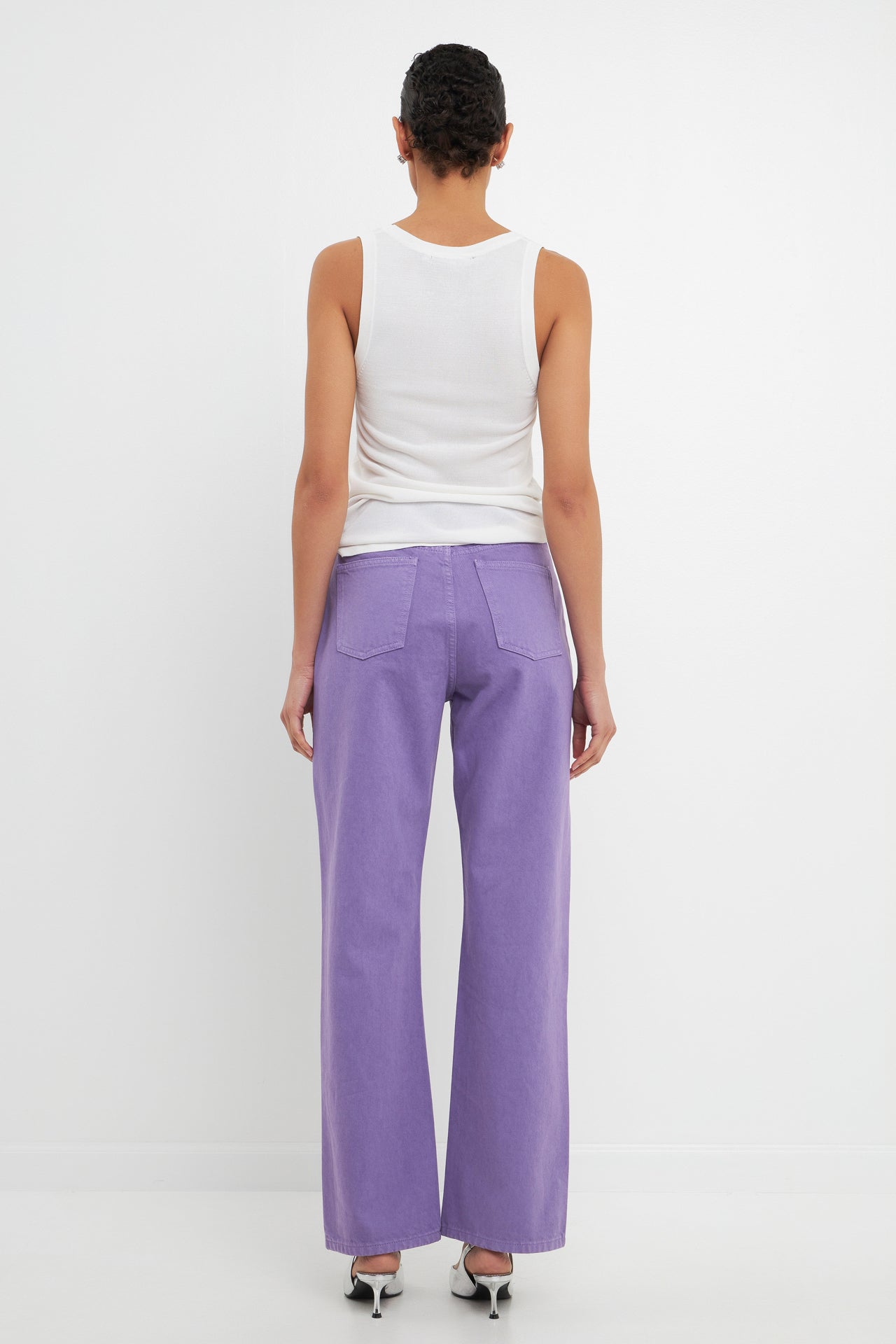 GREY LAB-Color Full Length Wide Leg Jean-JEANS available at Objectrare
