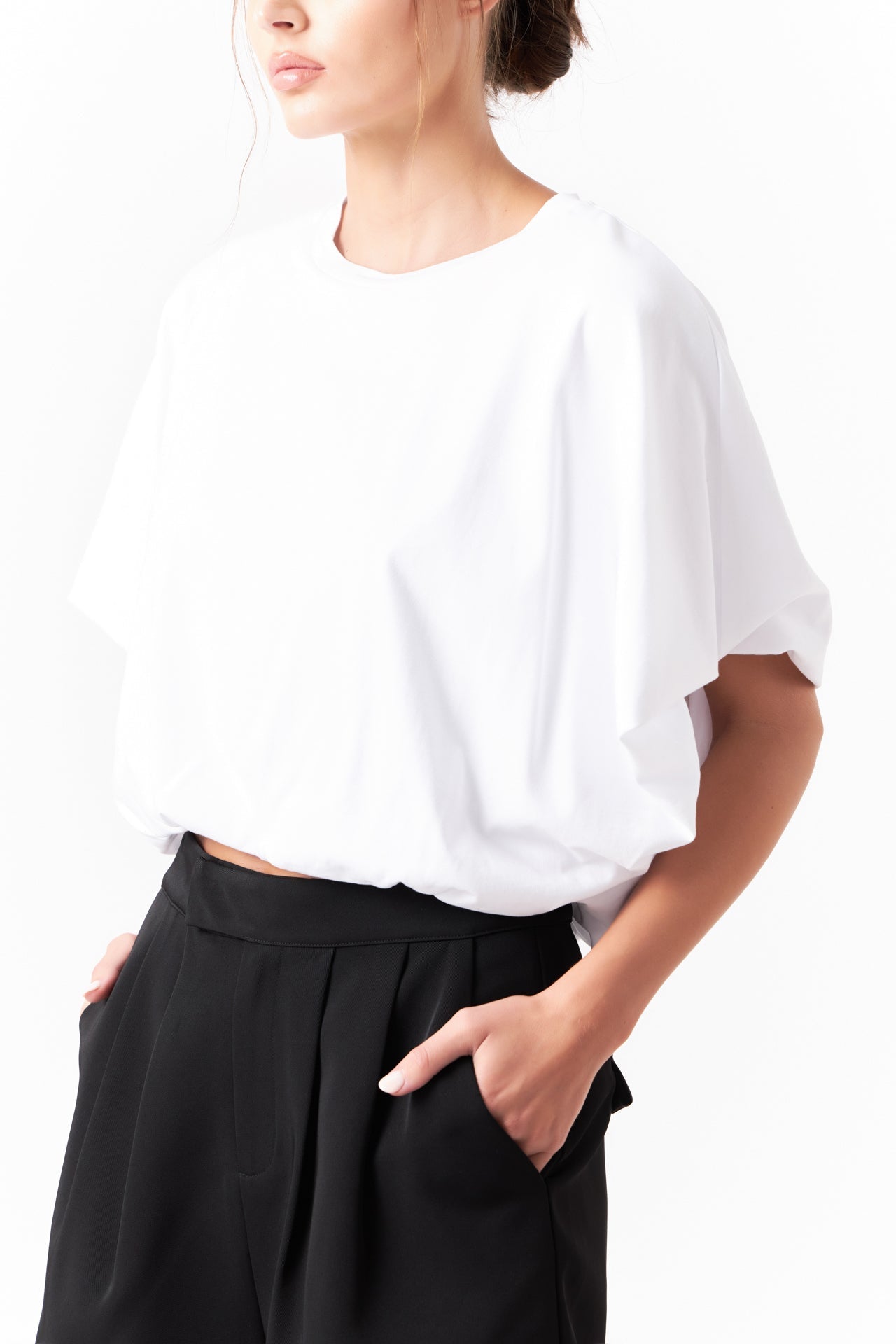 High-Low Cropped T-Shirt