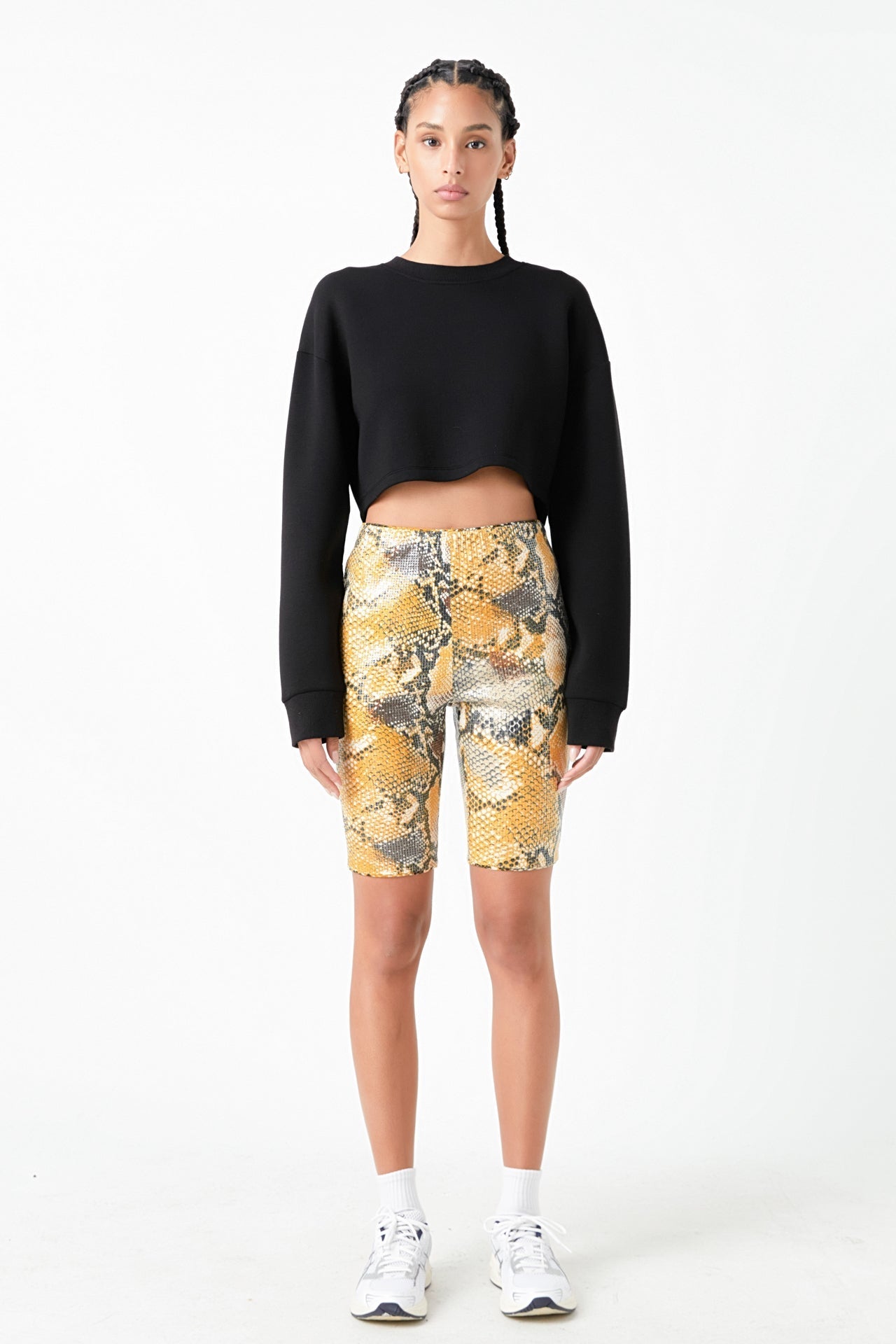 Python Sequin Biker Shorts