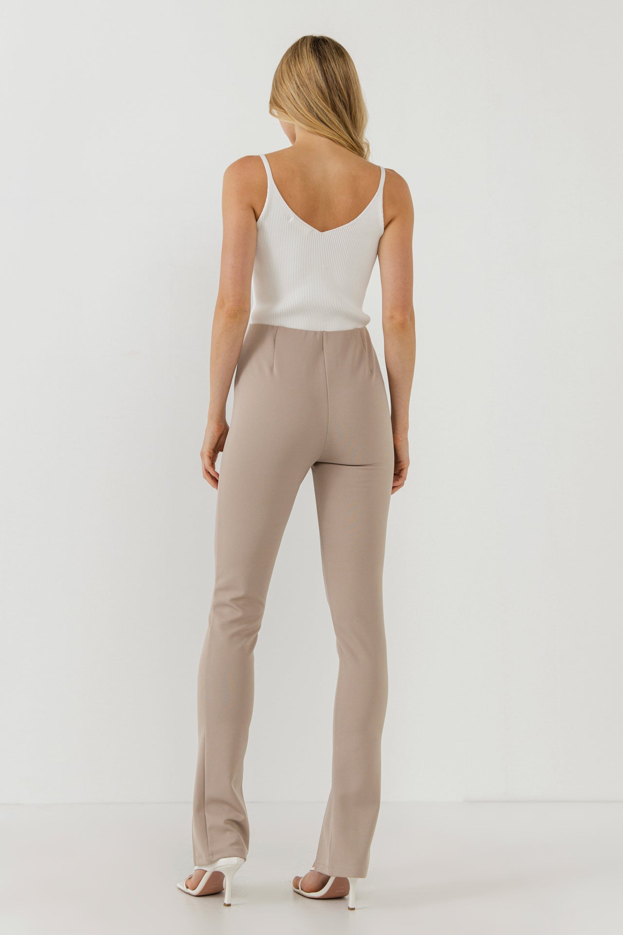 GREY LAB-Front Slit Flares-PANTS available at Objectrare