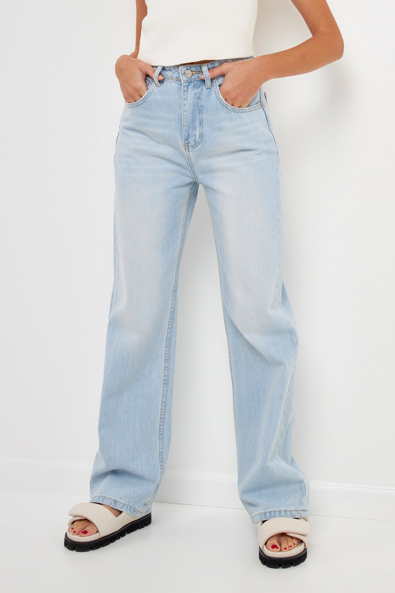 GREY LAB-High Waist Jeans-JEANS available at Objectrare