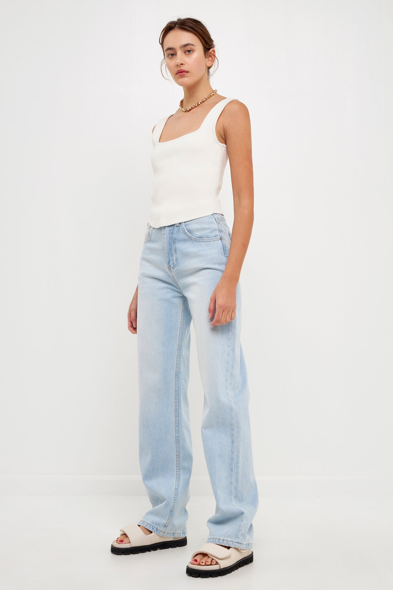 GREY LAB-High Waist Jeans-JEANS available at Objectrare