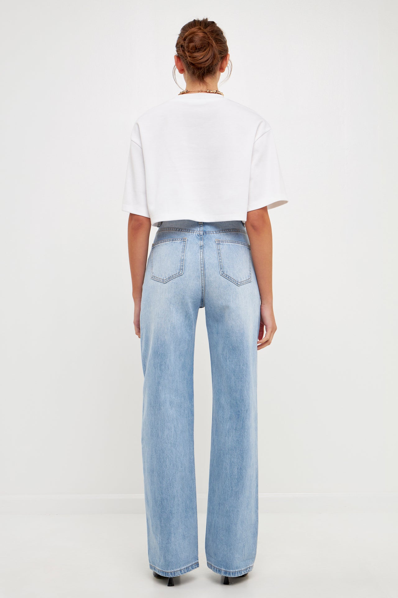 GREY LAB-Soft Boxy Cropped T-shirt-T-SHIRTS available at Objectrare