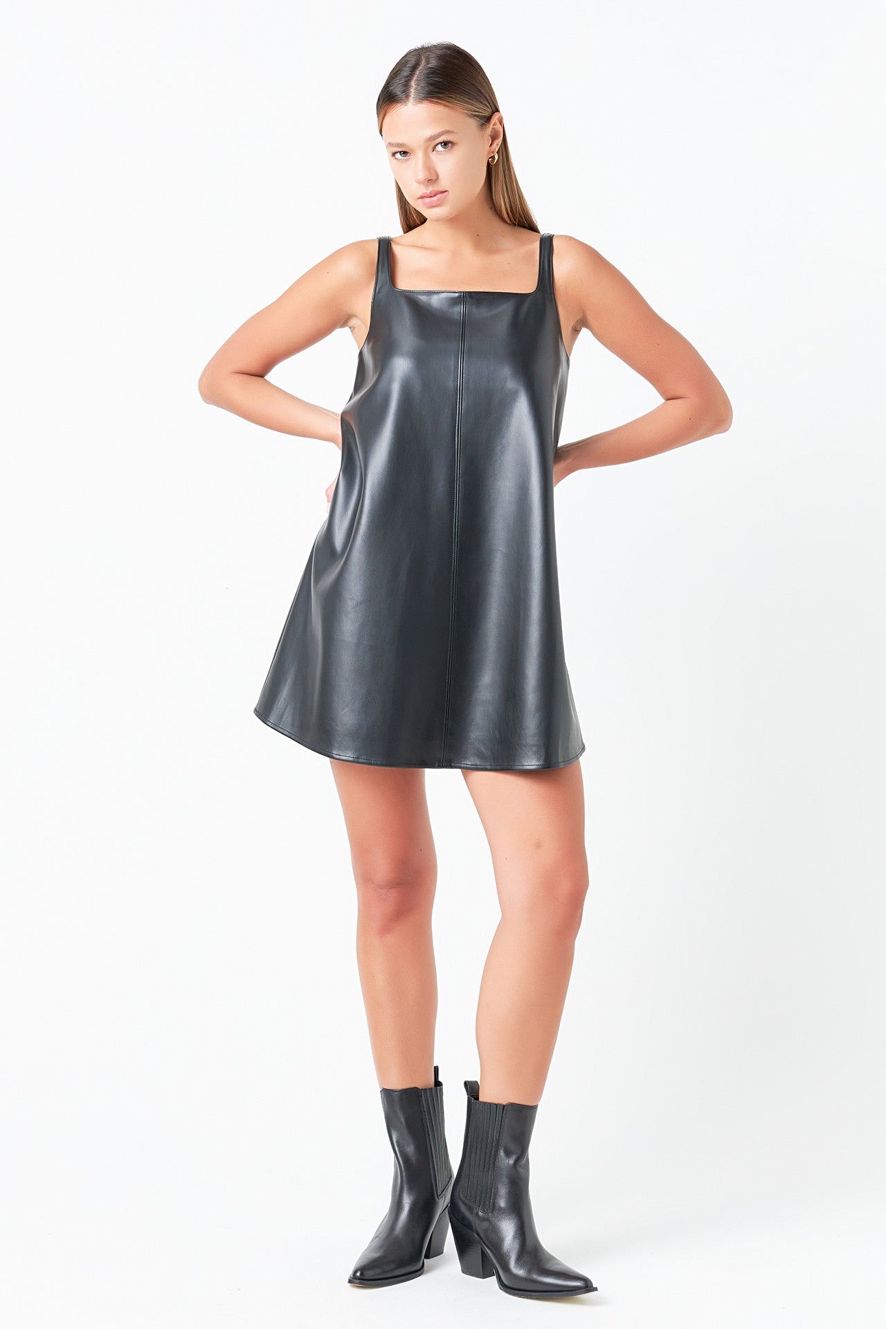 Square Neck A-Line Mini Dress