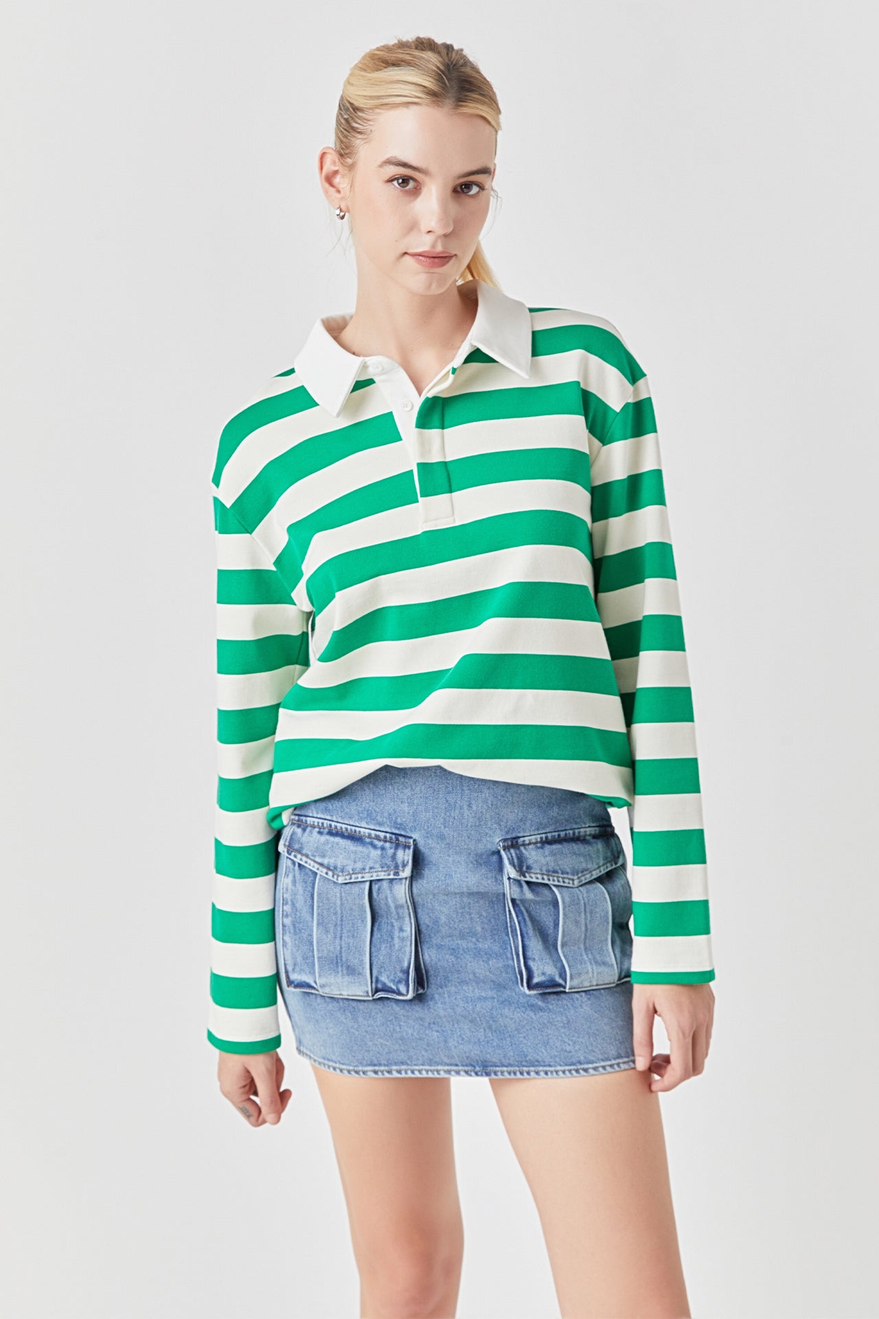 Pocket Denim Mini Skirt