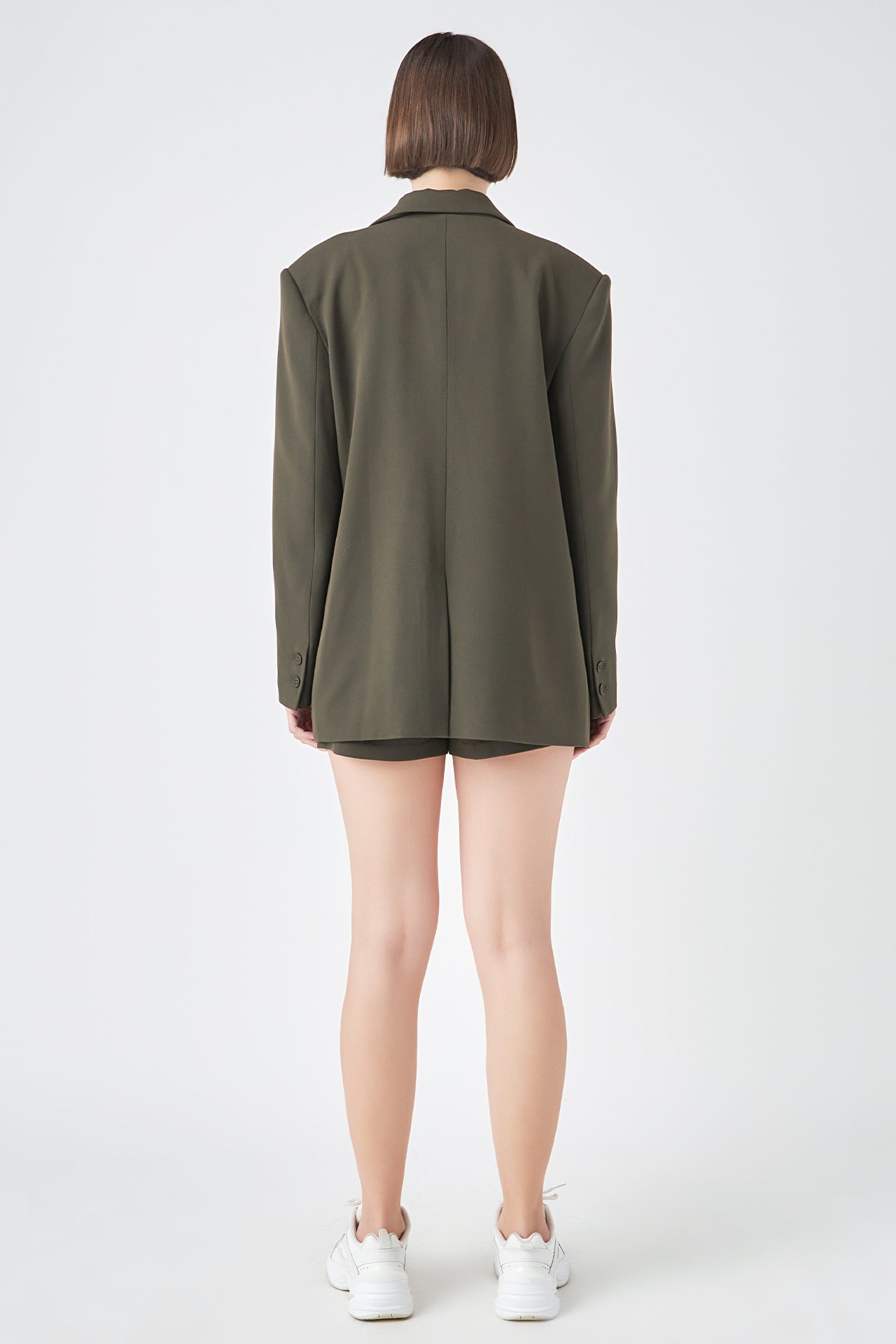 Oversized Notched Collar Blazer - Final sale