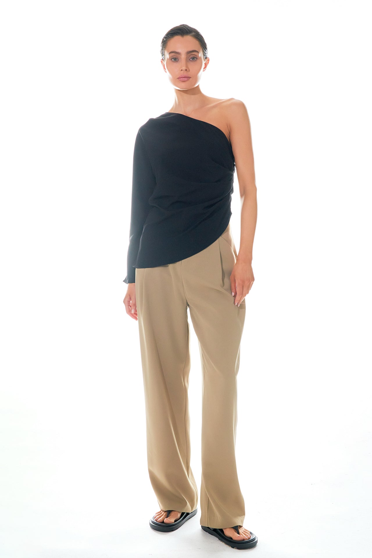 Asymmetric Ruched Top