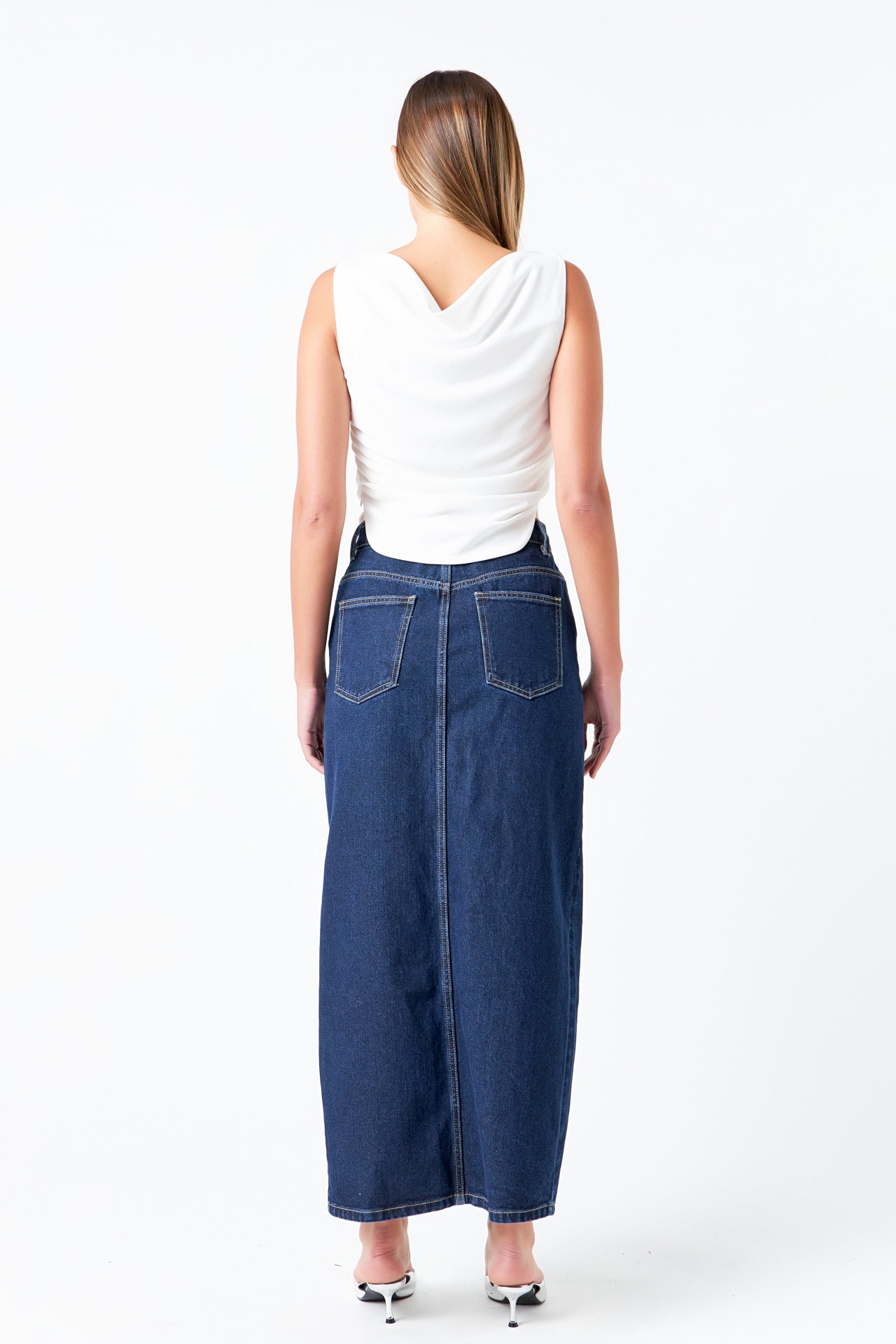 GREY LAB - Cowl Neck Ruched Top - TOPS available at Objectrare