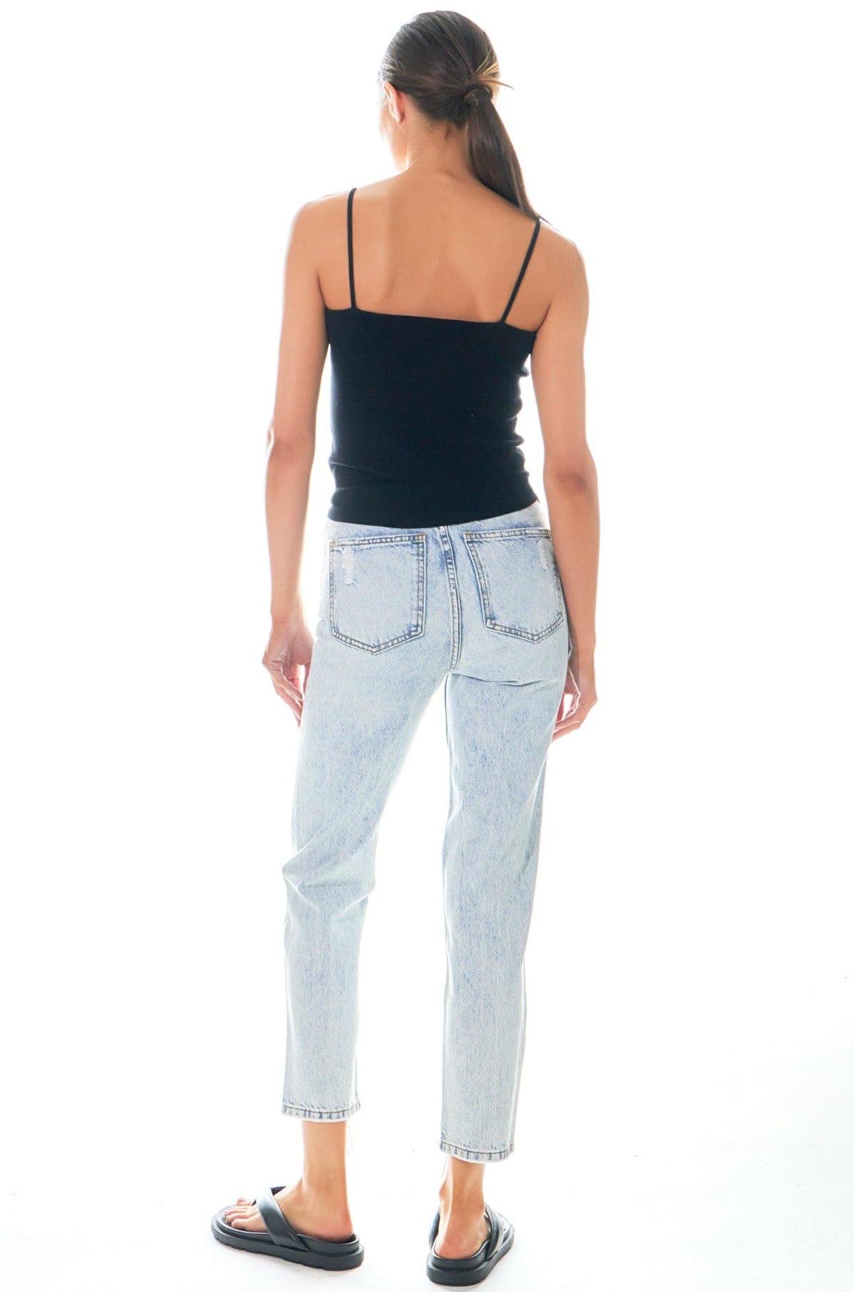 Round Hem Knit Tank Top