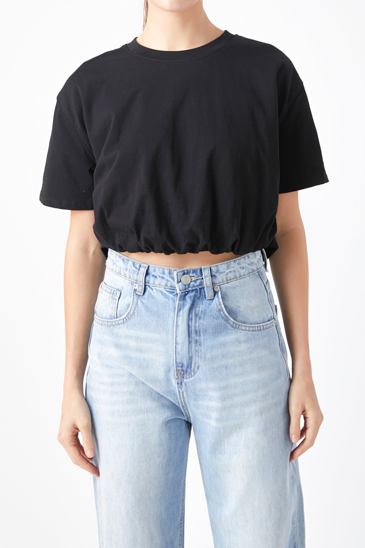 Cropped Top with Elastic Band