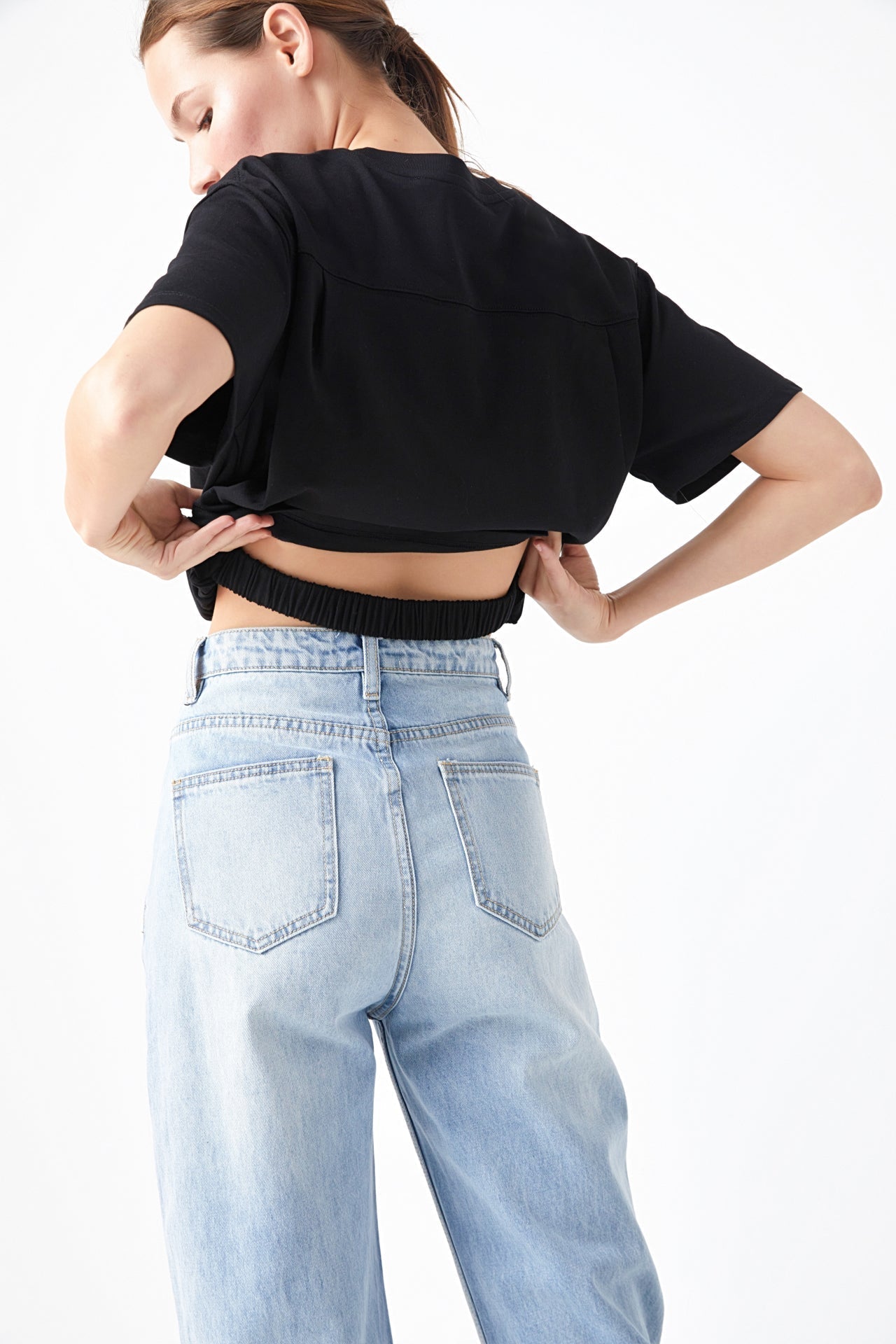 Cropped Top with Elastic Band