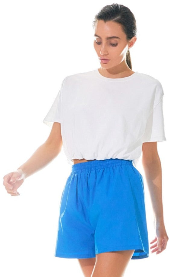 Cropped Top with Elastic Band