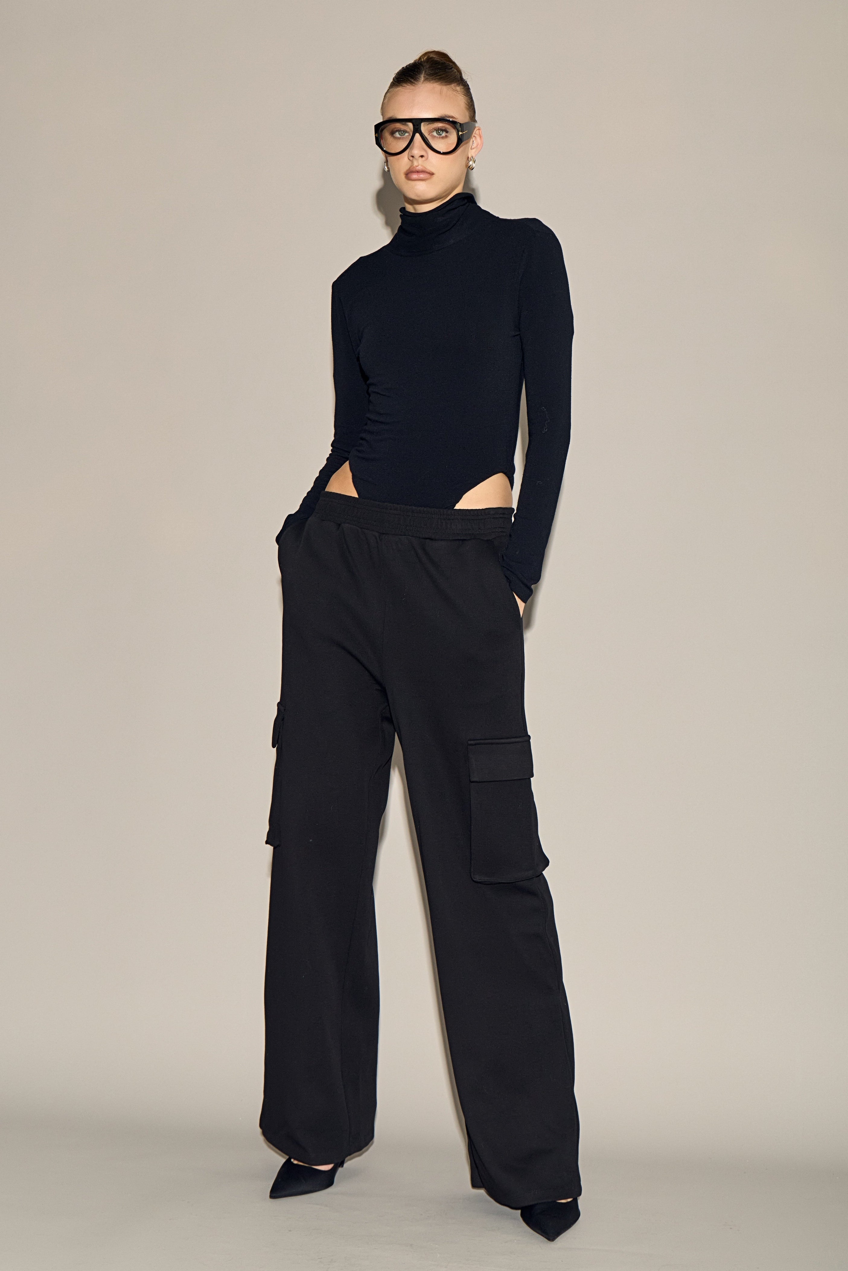 Wide Knit Pants with Pockets