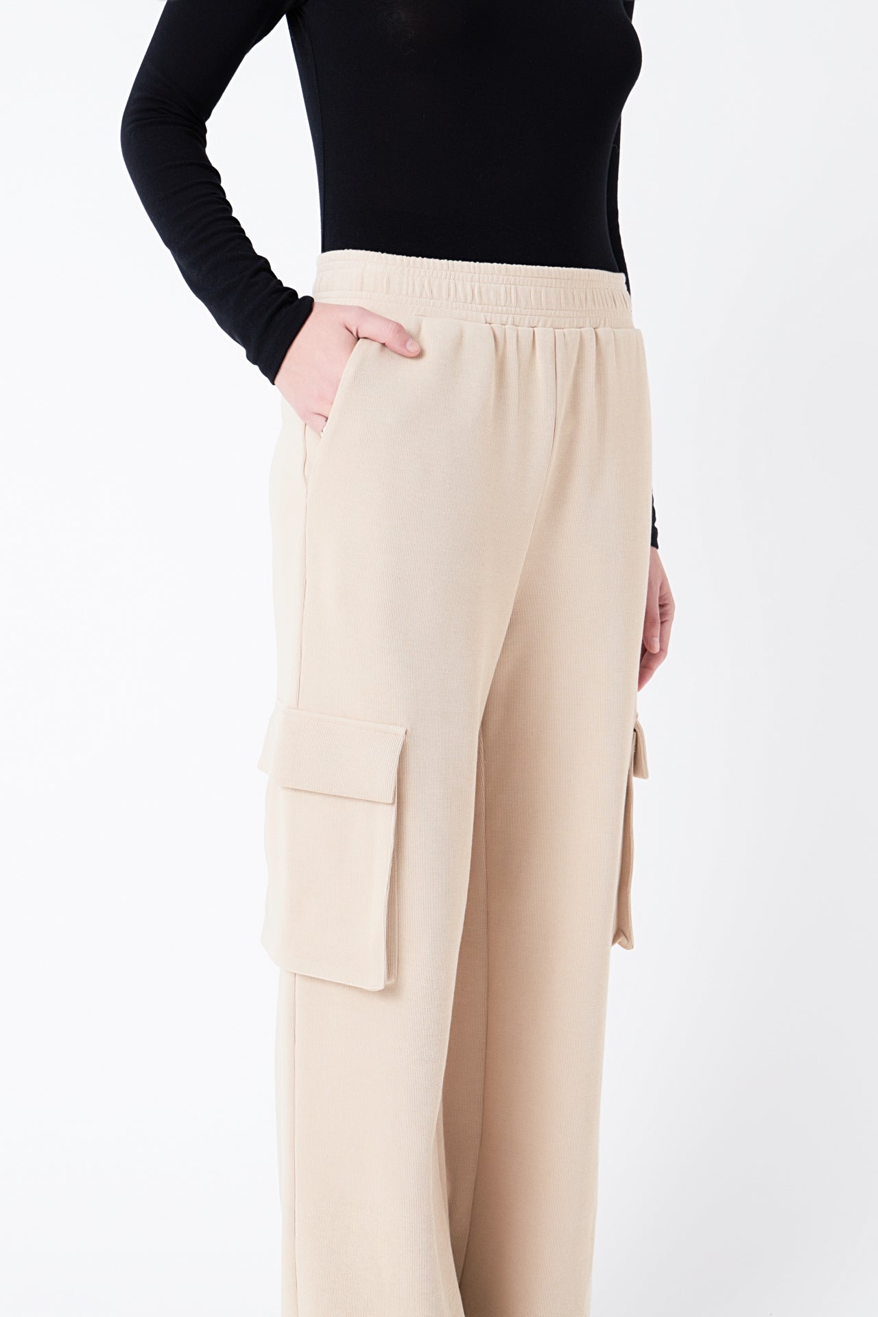 Wide Knit Pants with Pockets