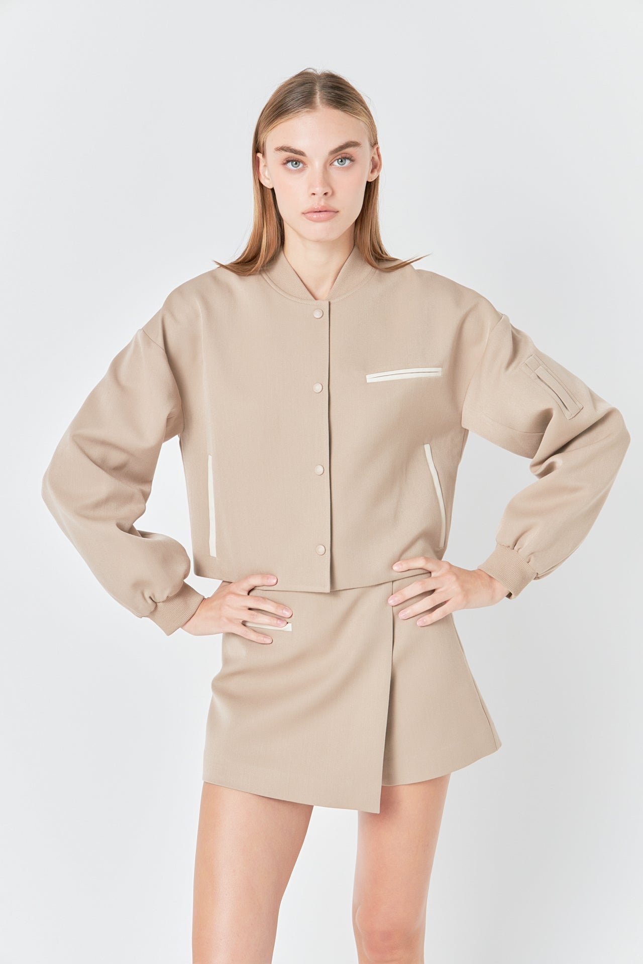 Cropped Bomber Jacket