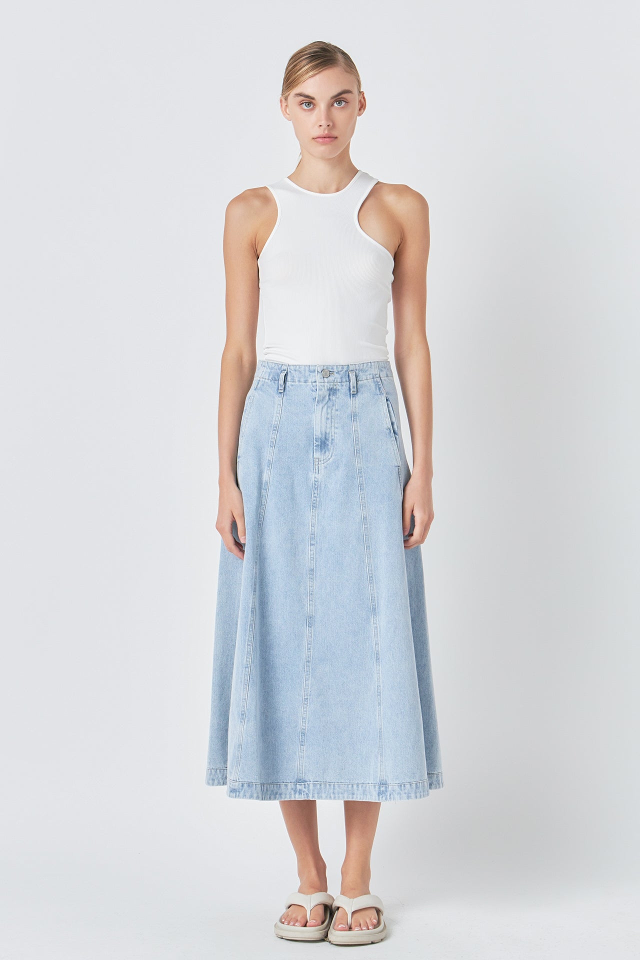 Denim Maxi Skirt