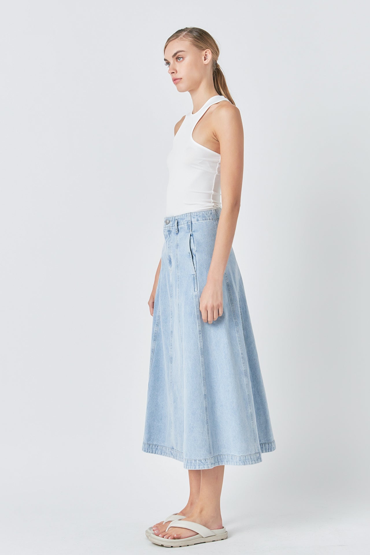 Denim Maxi Skirt