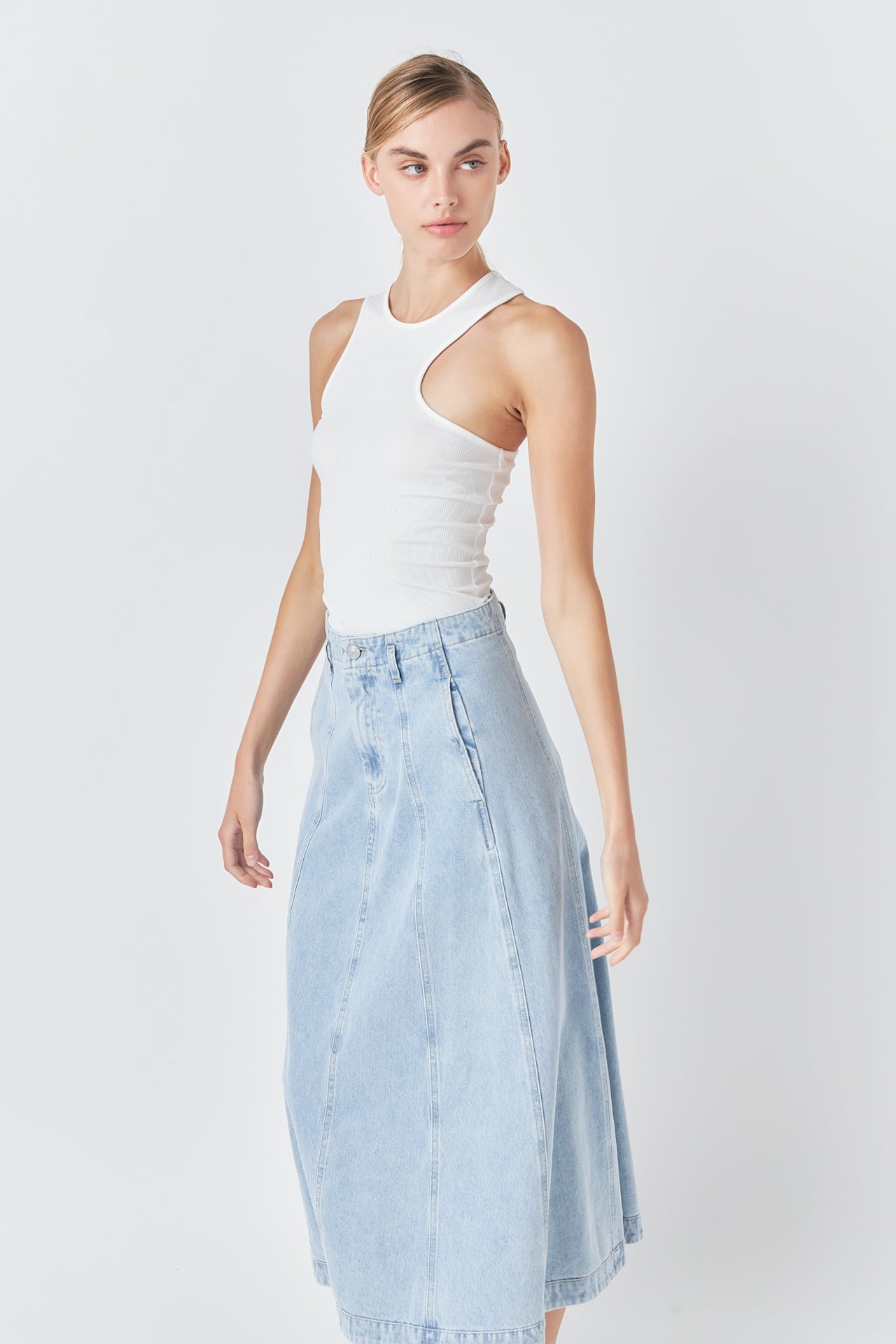 Denim Maxi Skirt