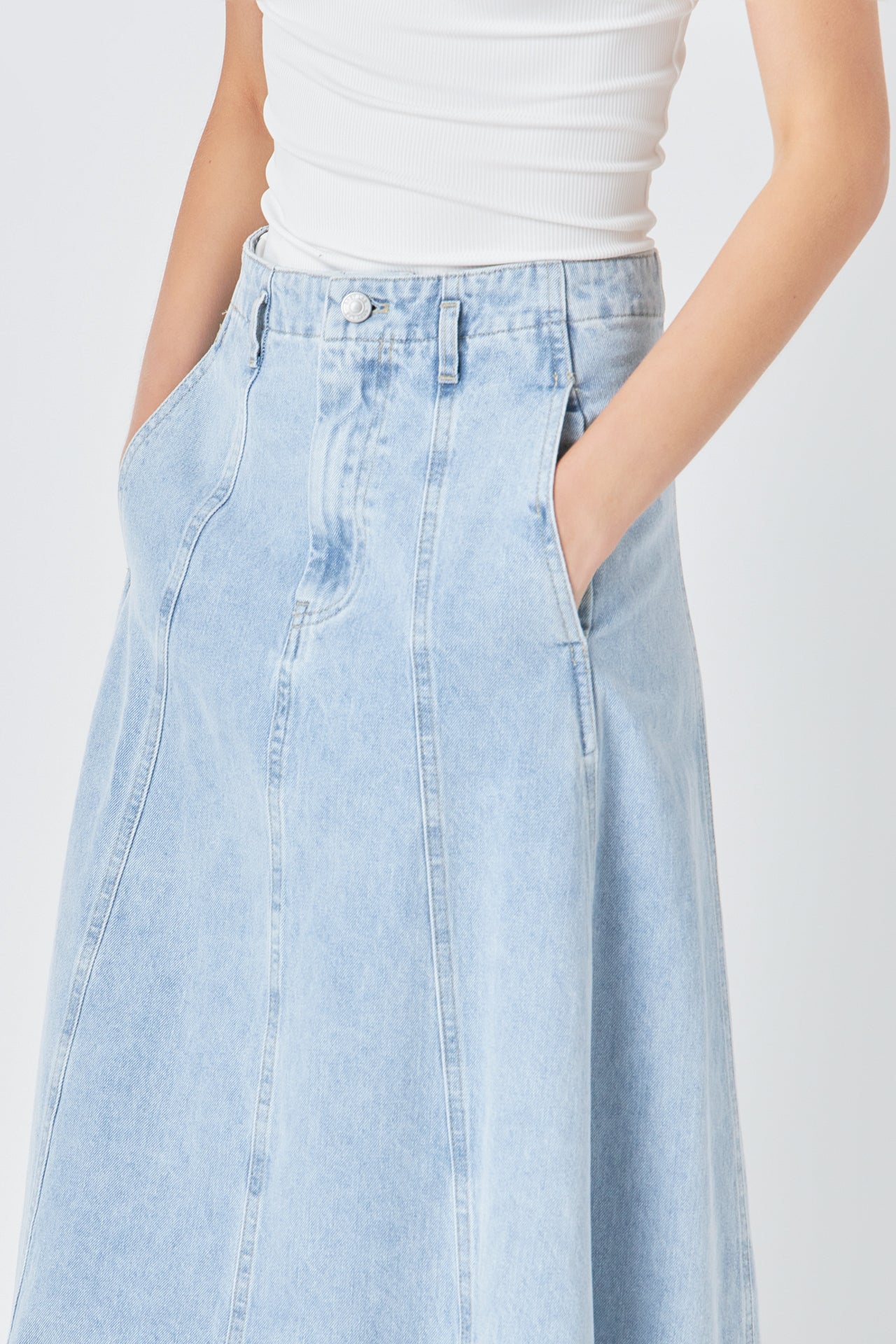 Denim Maxi Skirt