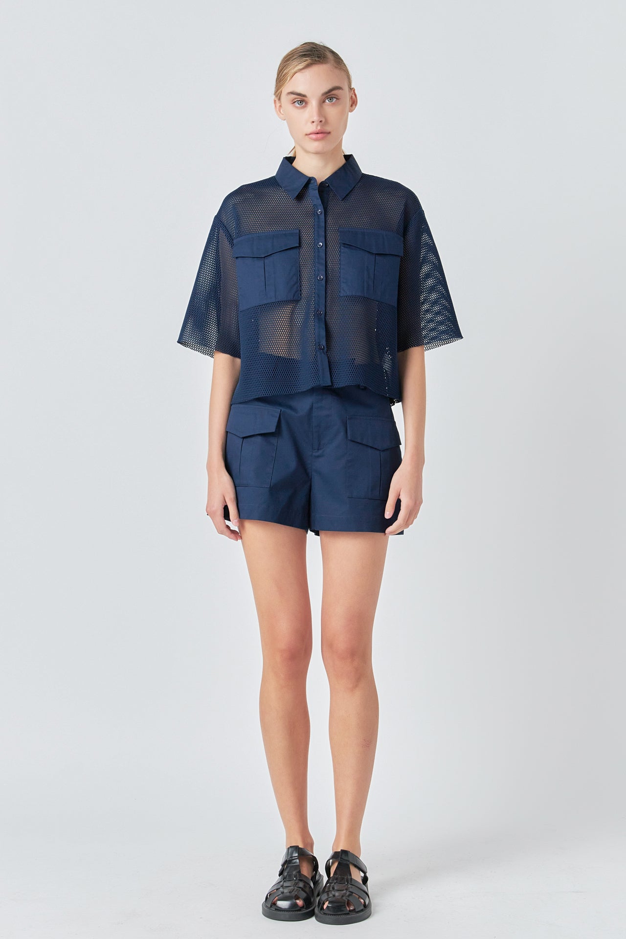 High-Waisted Shorts with Pockets