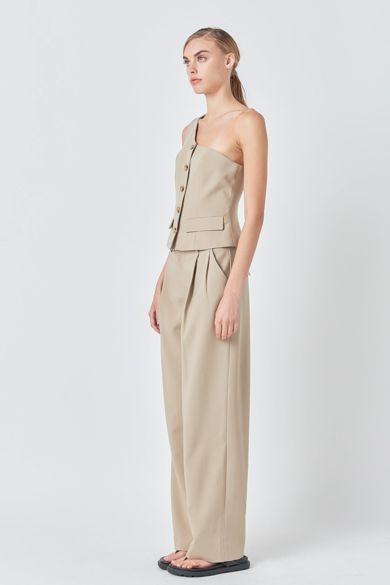 Mid Waisted Long Trousers