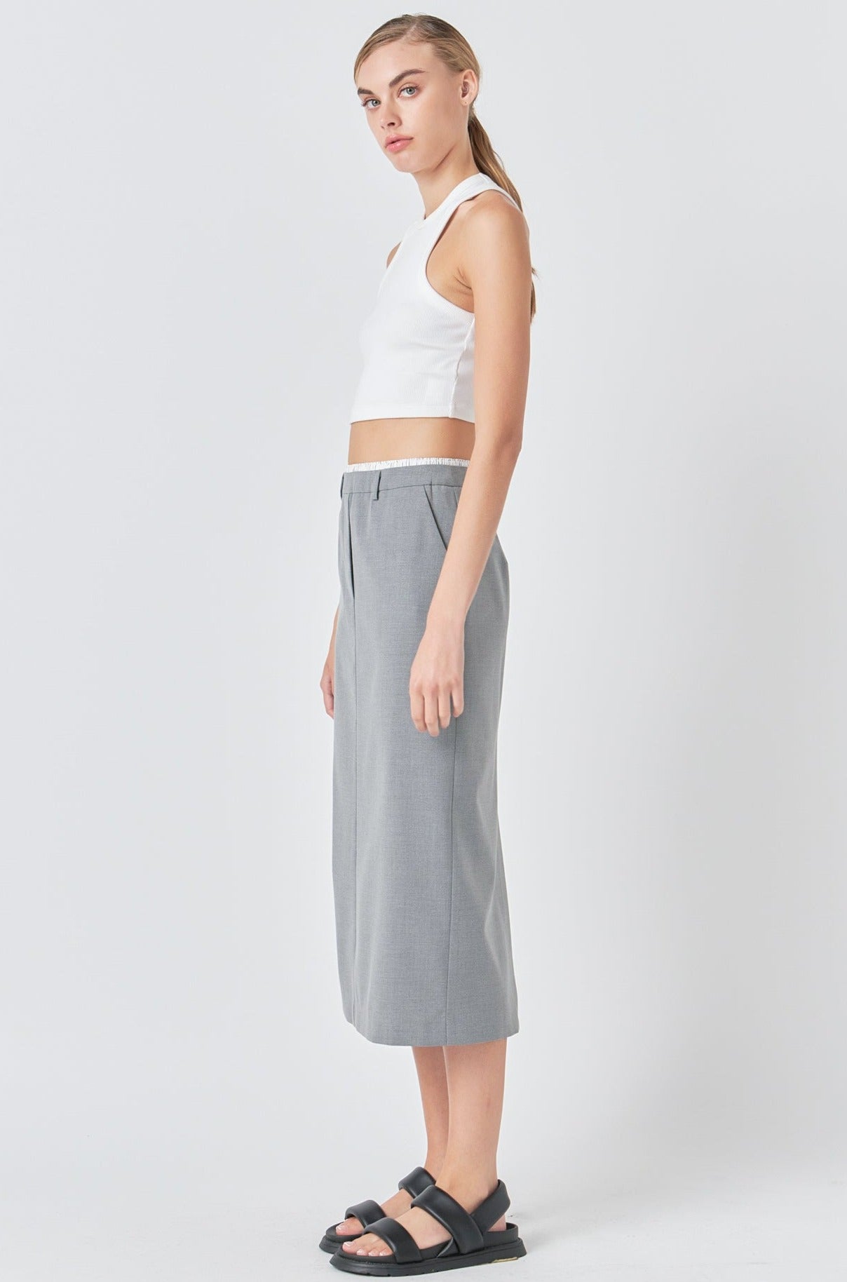 Boxer Waist Maxi Skirt