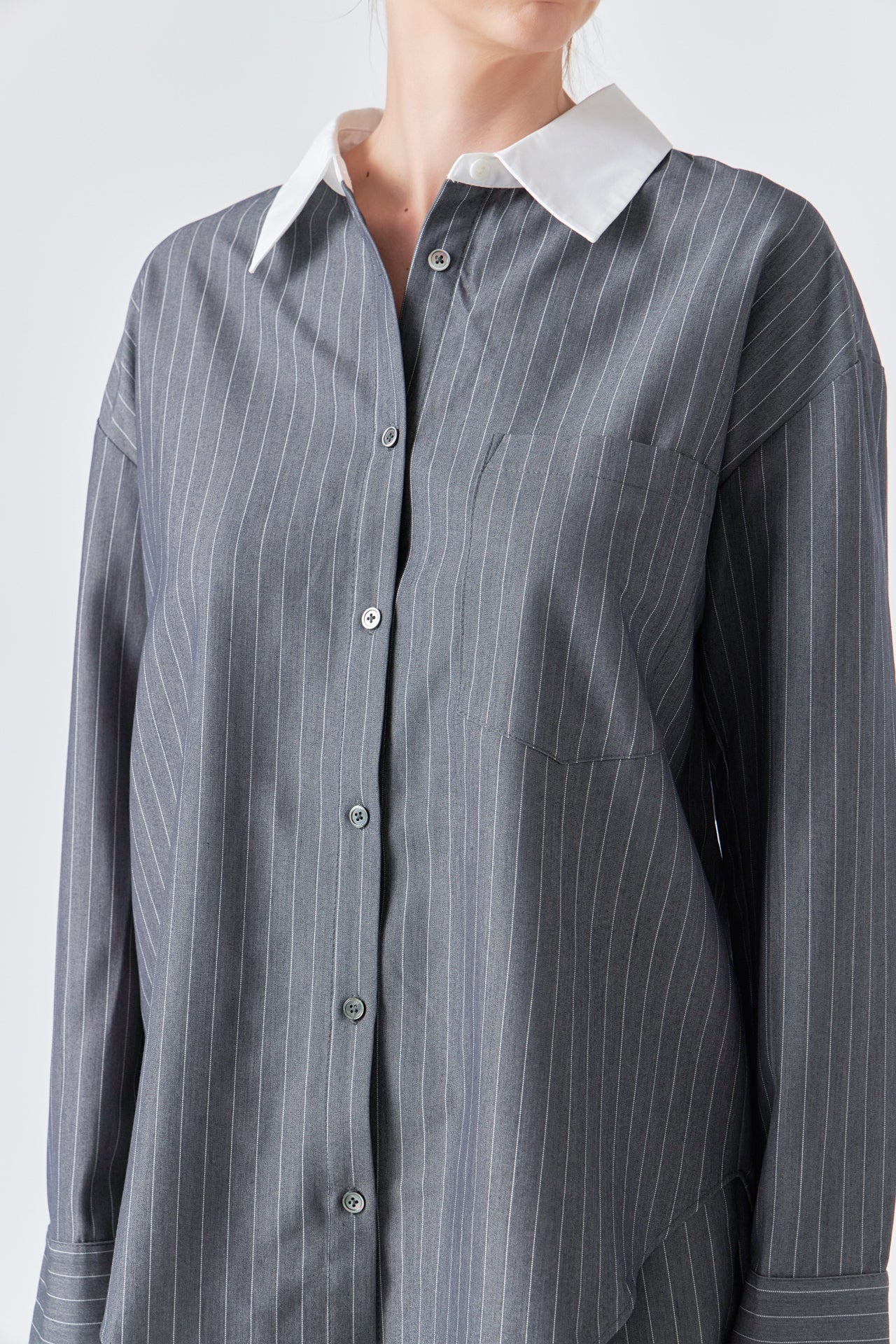 Oversized Pinstripe Shirt