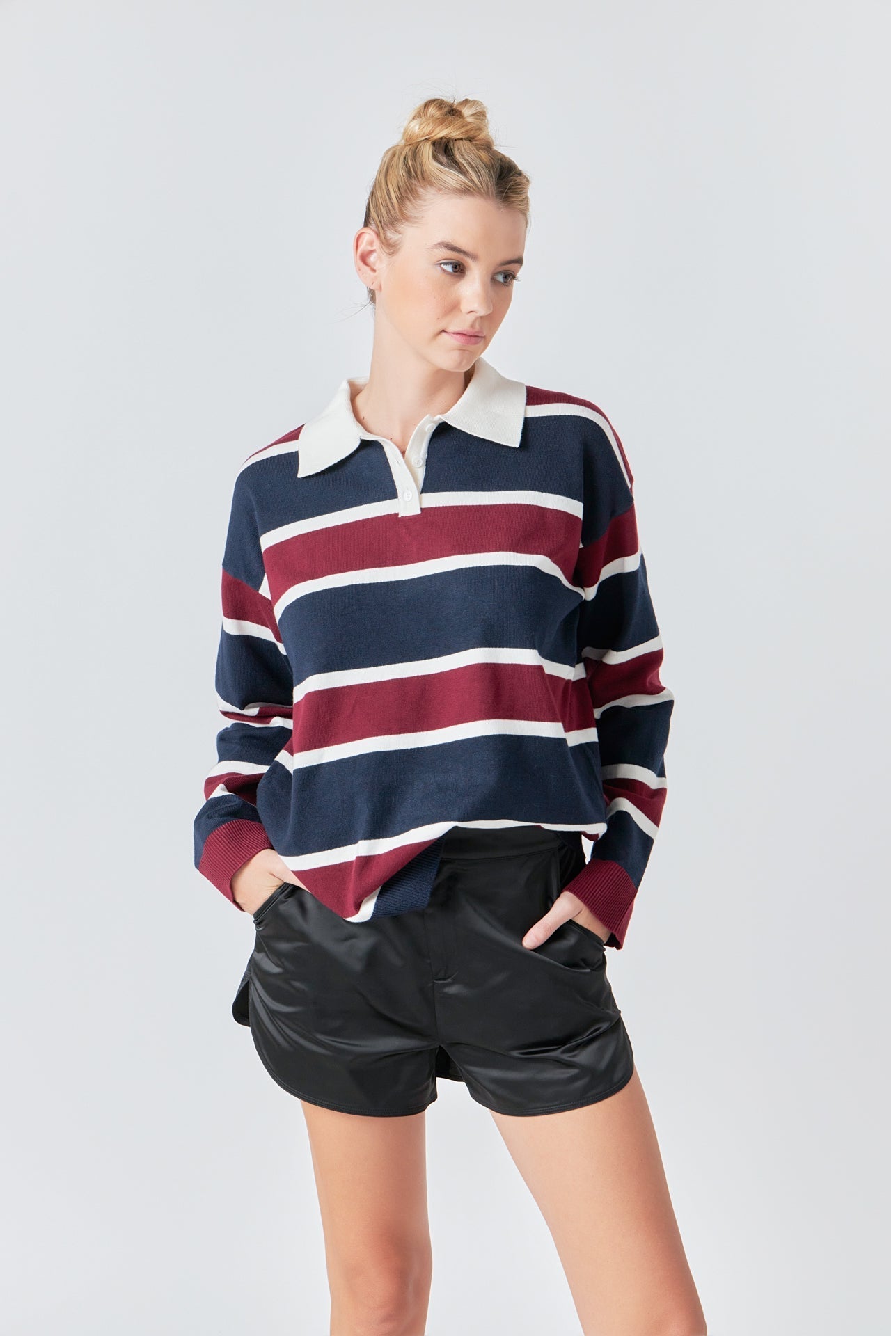 Striped Polo Knit Shirt
