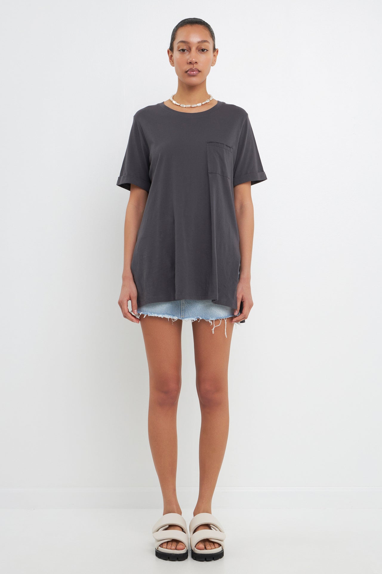 Classic Round Neck T-shirt With Round Neck