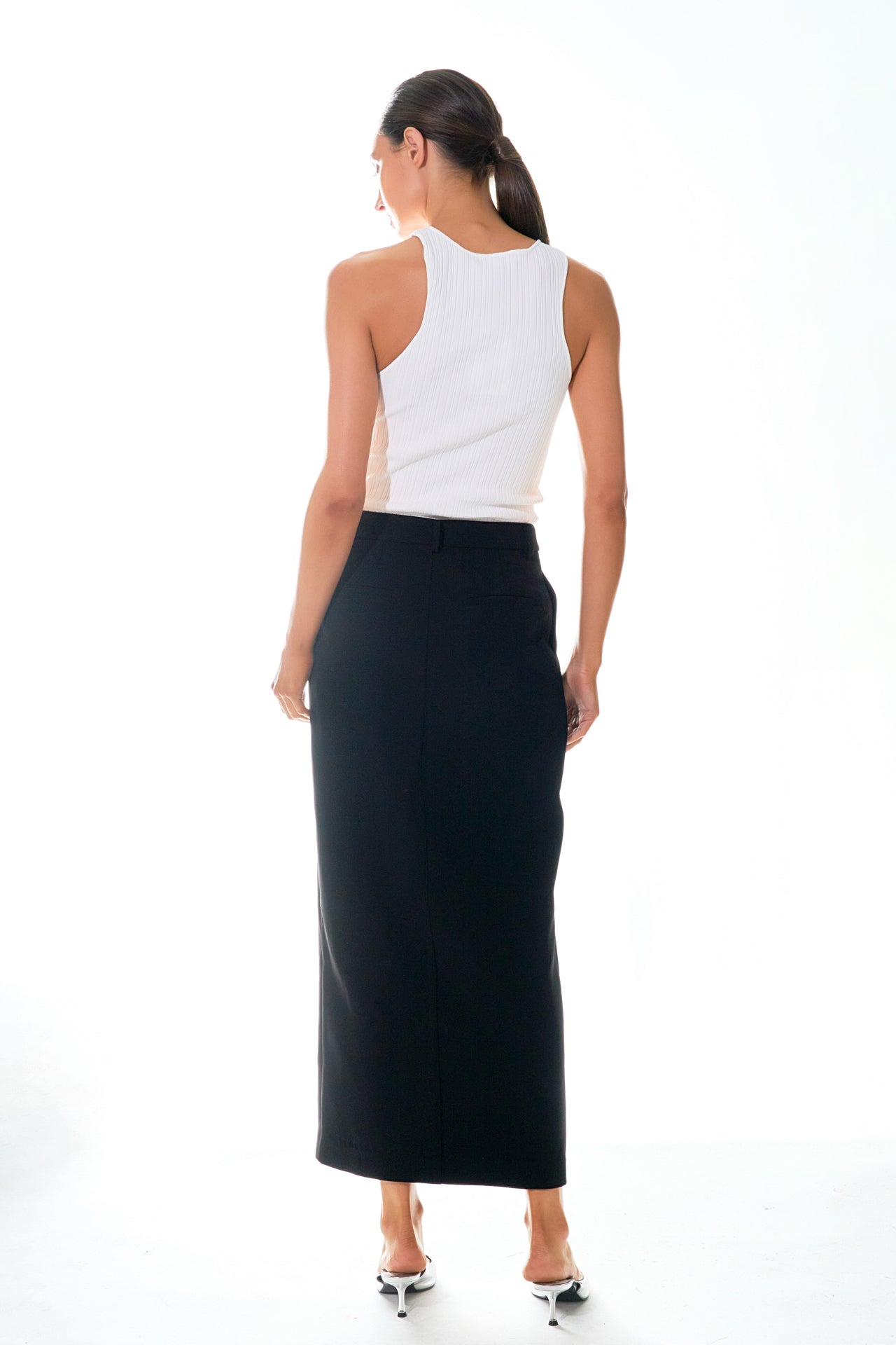 Ribbed Racer Back Slick Tank