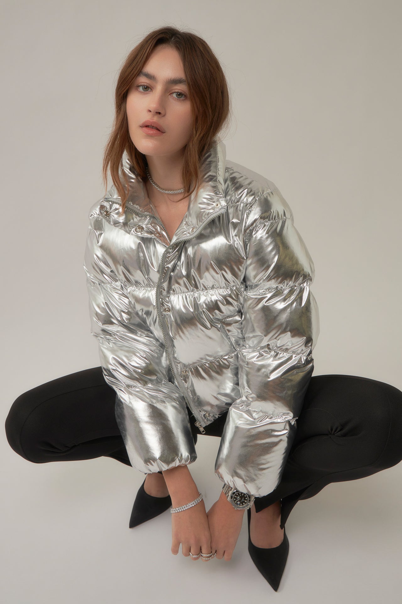 GREY LAB-Cropped Puffer Jacket-JACKETS available at Objectrare