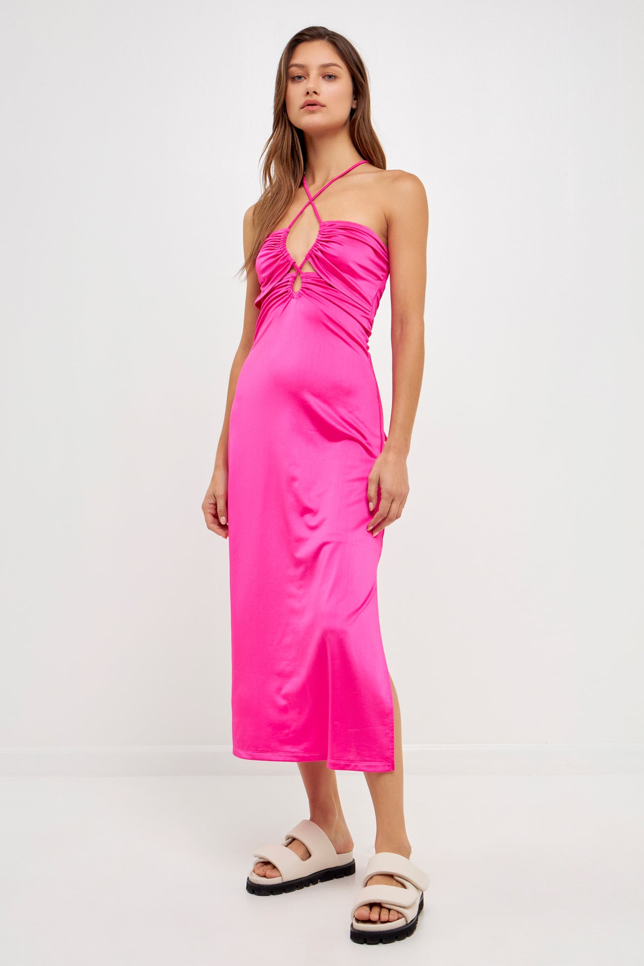 Cut Out Slinky Maxi Dress