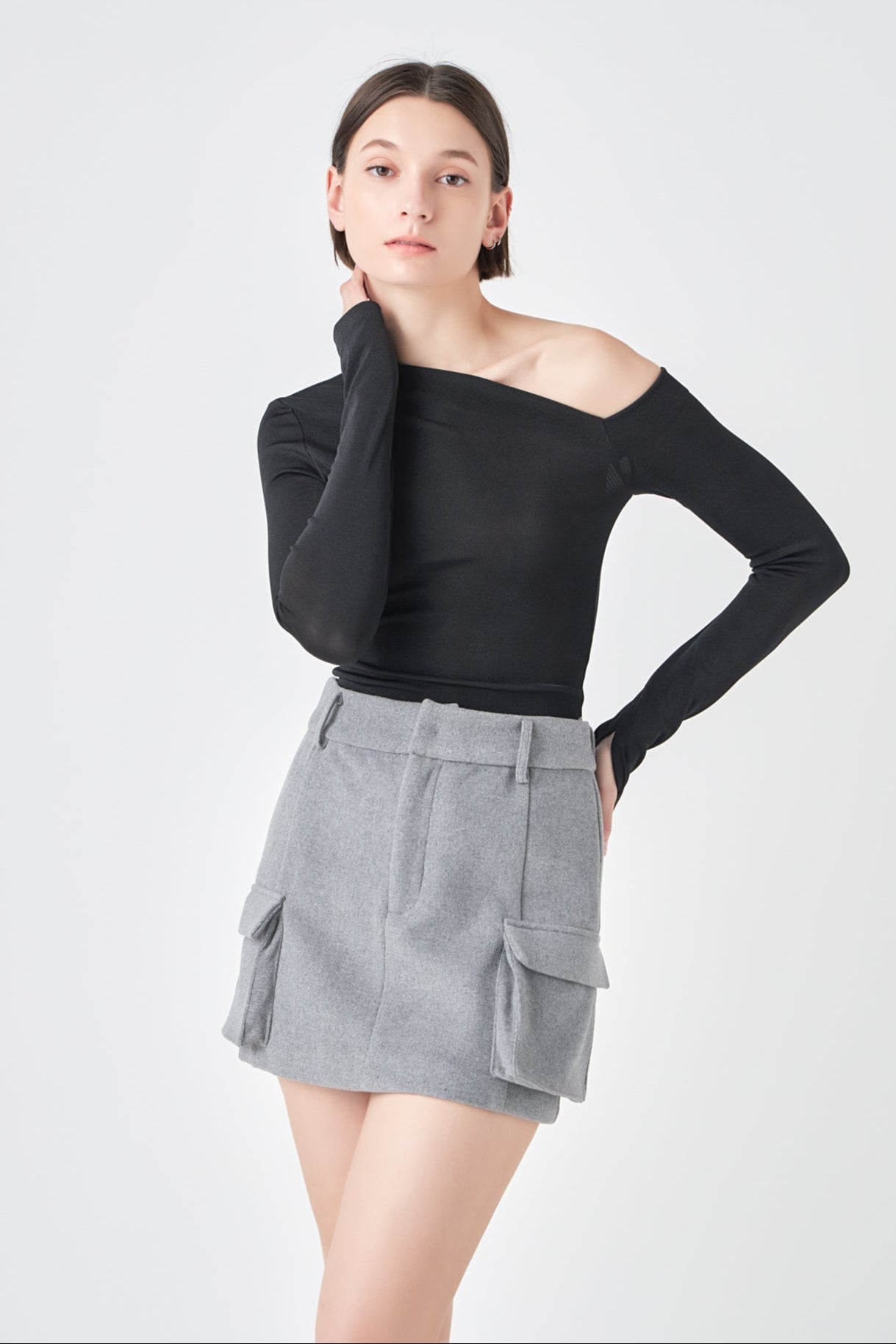 Wool Cargo Skirt